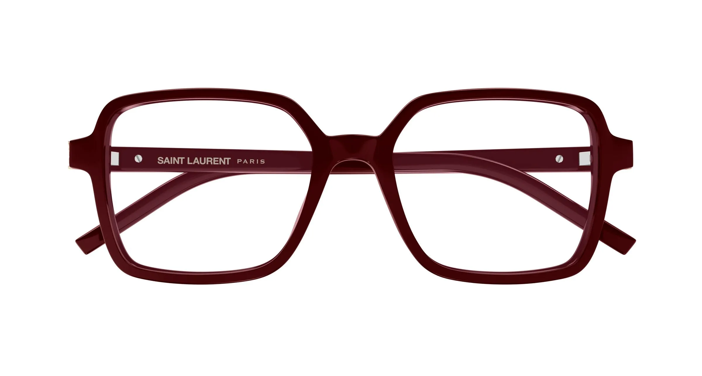 SAINT LAURENT SL M139 006 Montature da vista Acetato Bordeaux Trasparente Squadrata Antiriflesso - immagine 2