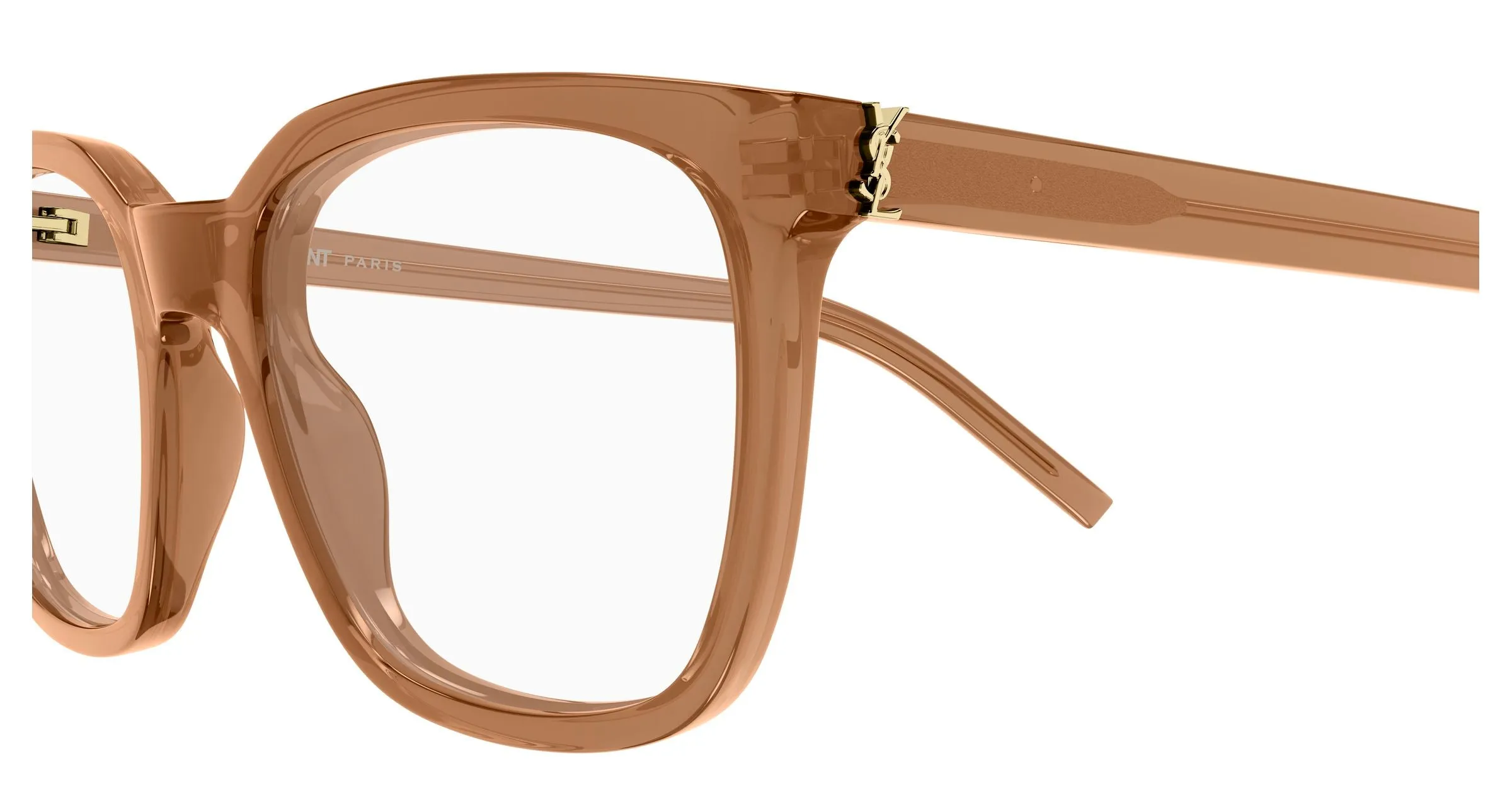SAINT LAURENT SL M129 009 Montature da vista Acetato Marrone Trasparente Squadrata Antiriflesso - immagine 3