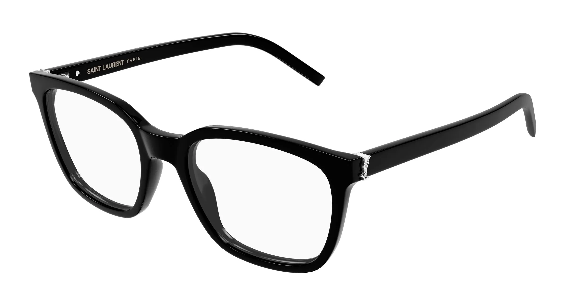SAINT LAURENT SL M129 007 Montature da vista Acetato Nero Trasparente Squadrata Antiriflesso - immagine 1