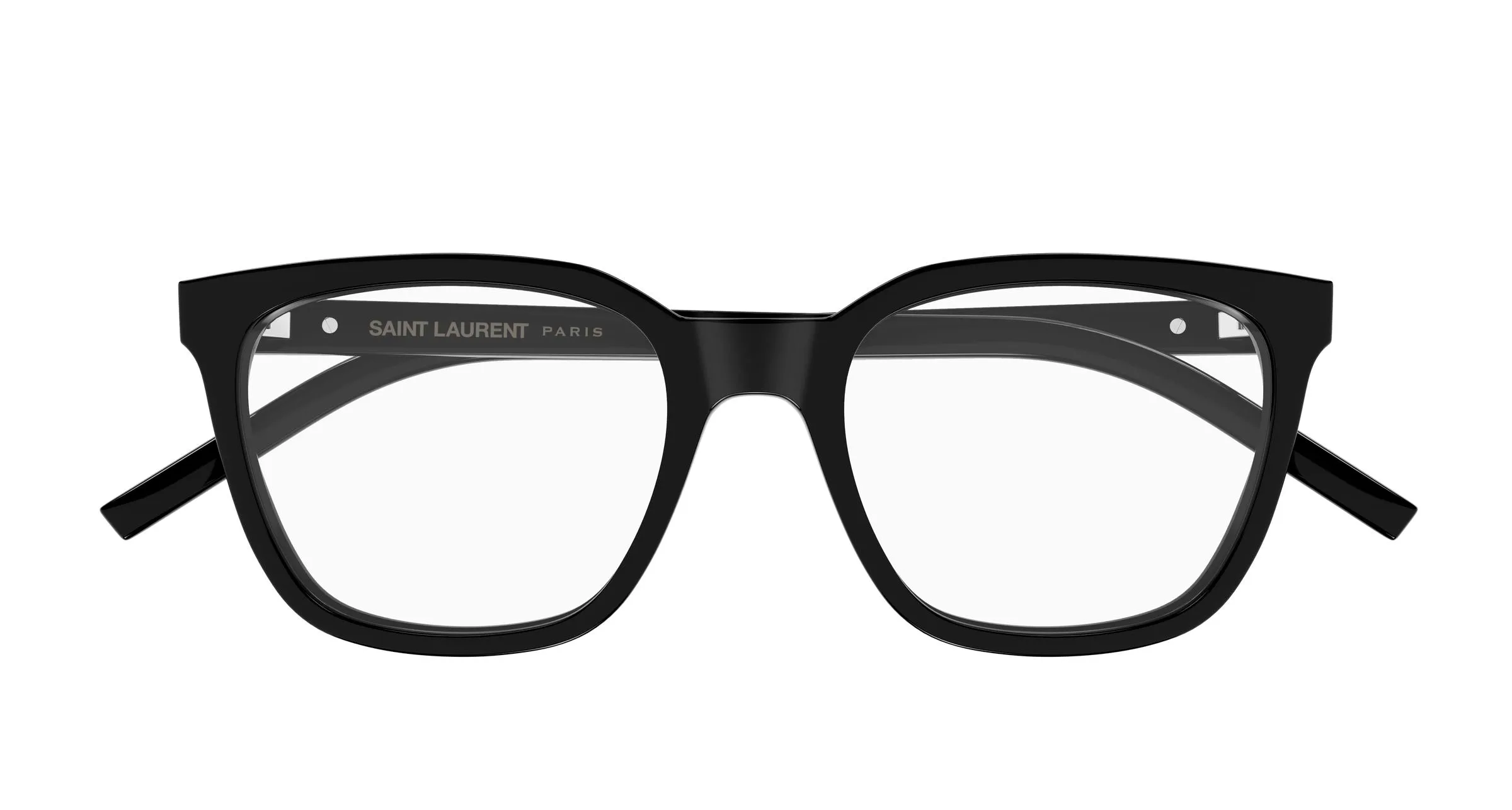 SAINT LAURENT SL M129 007 Montature da vista Acetato Nero Trasparente Squadrata Antiriflesso - immagine 2