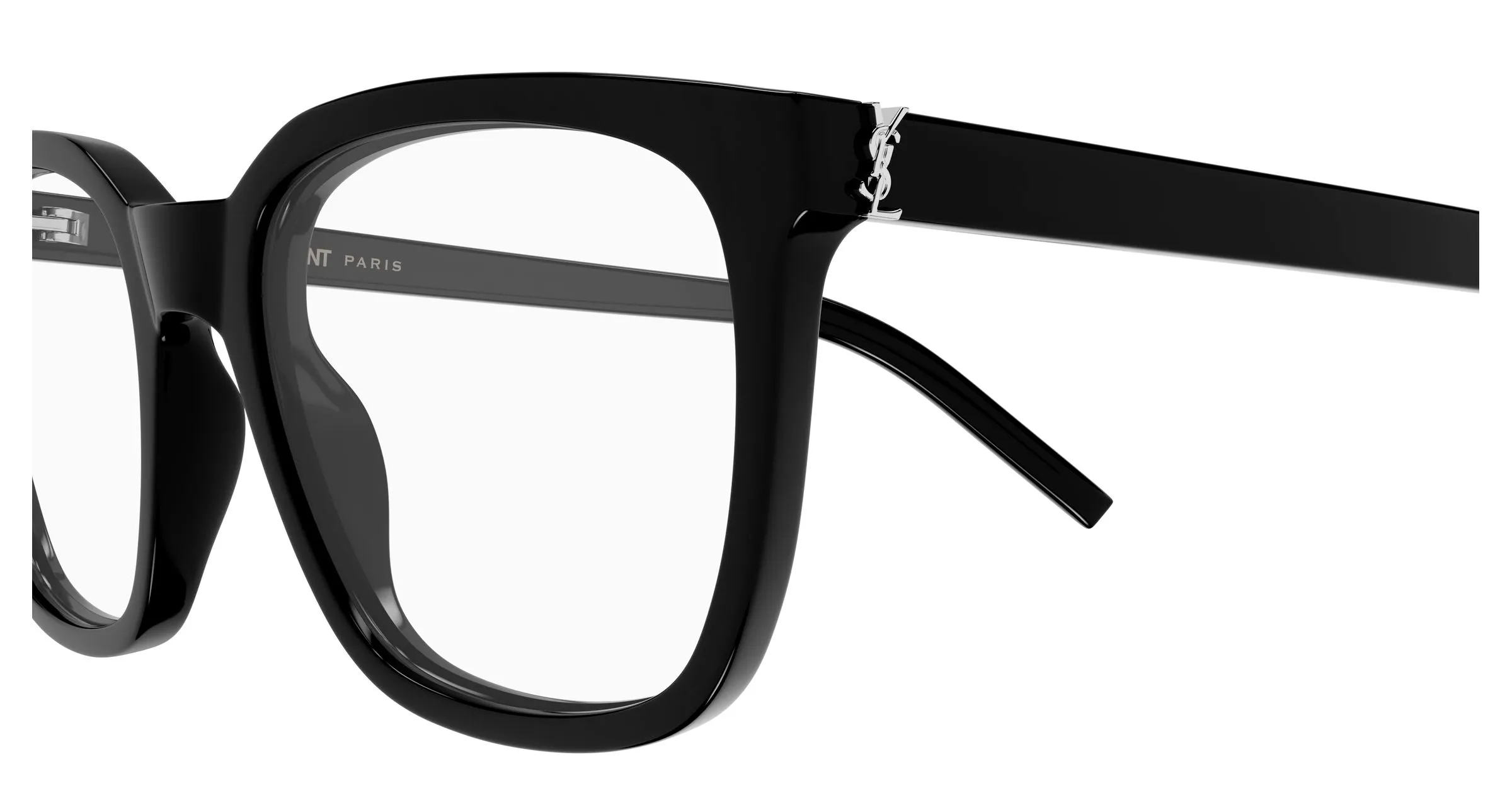 SAINT LAURENT SL M129 007 Montature da vista Acetato Nero Trasparente Squadrata Antiriflesso - immagine 3