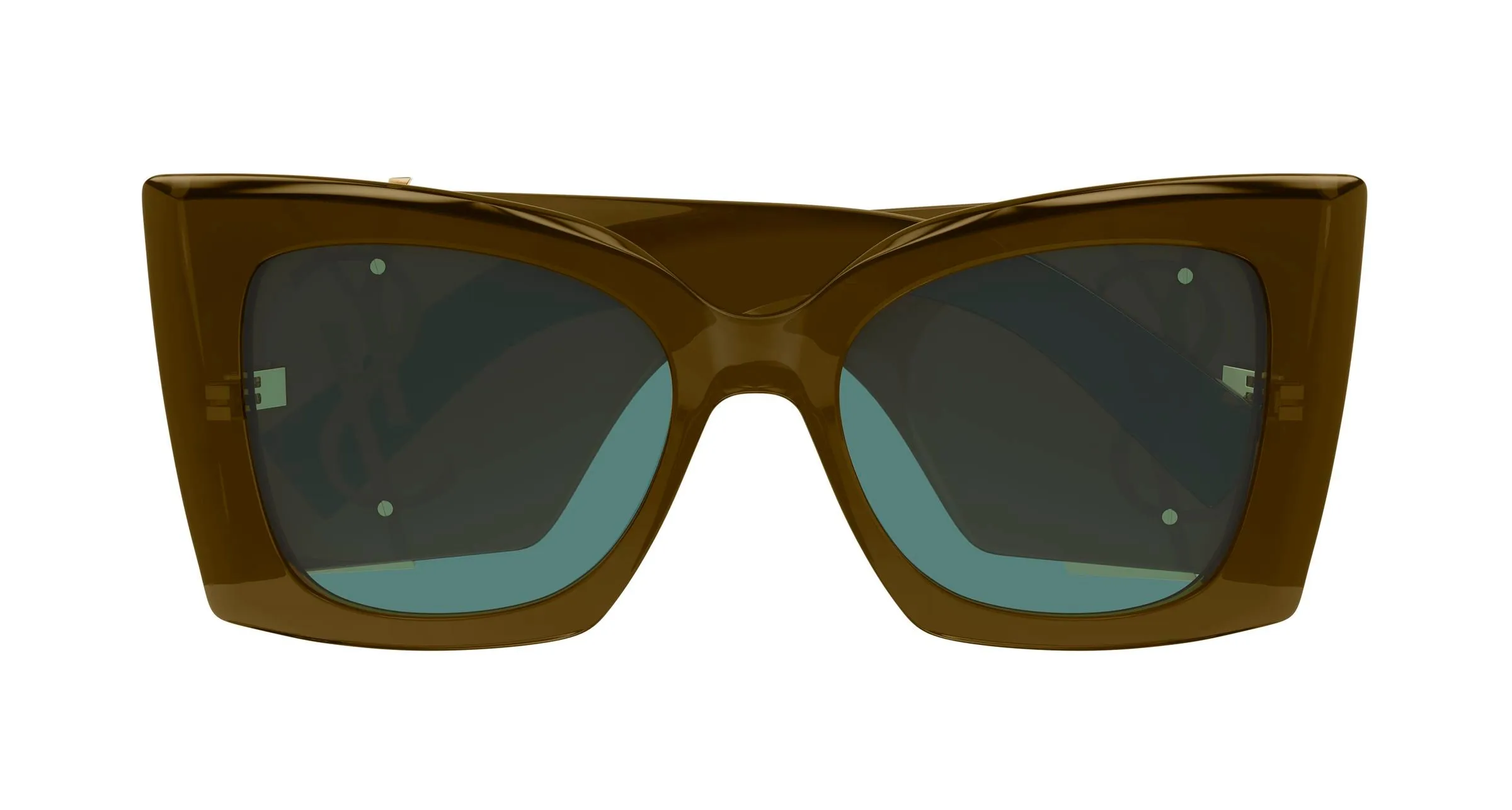 SAINT LAURENT SL M119 BLAZE CRYSTAL 003 Occhiali da sole Bio-iniettato Marrone Verde Cat Eye - immagine 2