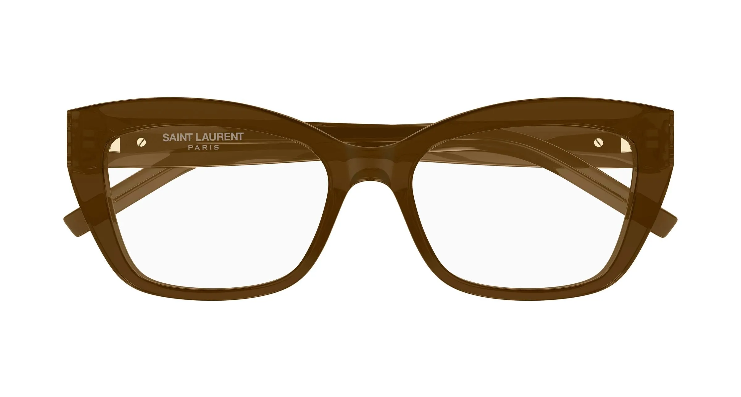 SAINT LAURENT SL M117 011 Montature da vista Acetato Marrone Trasparente Cat Eye - immagine 2