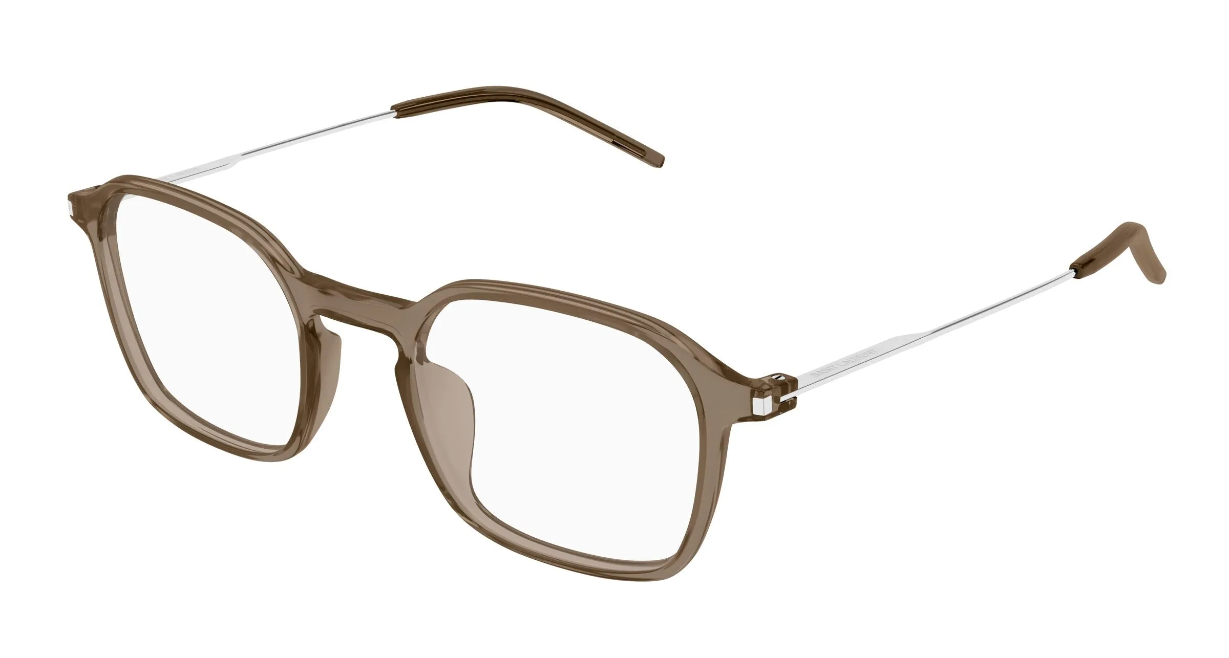 SAINT LAURENT SL 954 003 Montature da vista Bio-iniettato Marrone Trasparente Squadrata - immagine 1