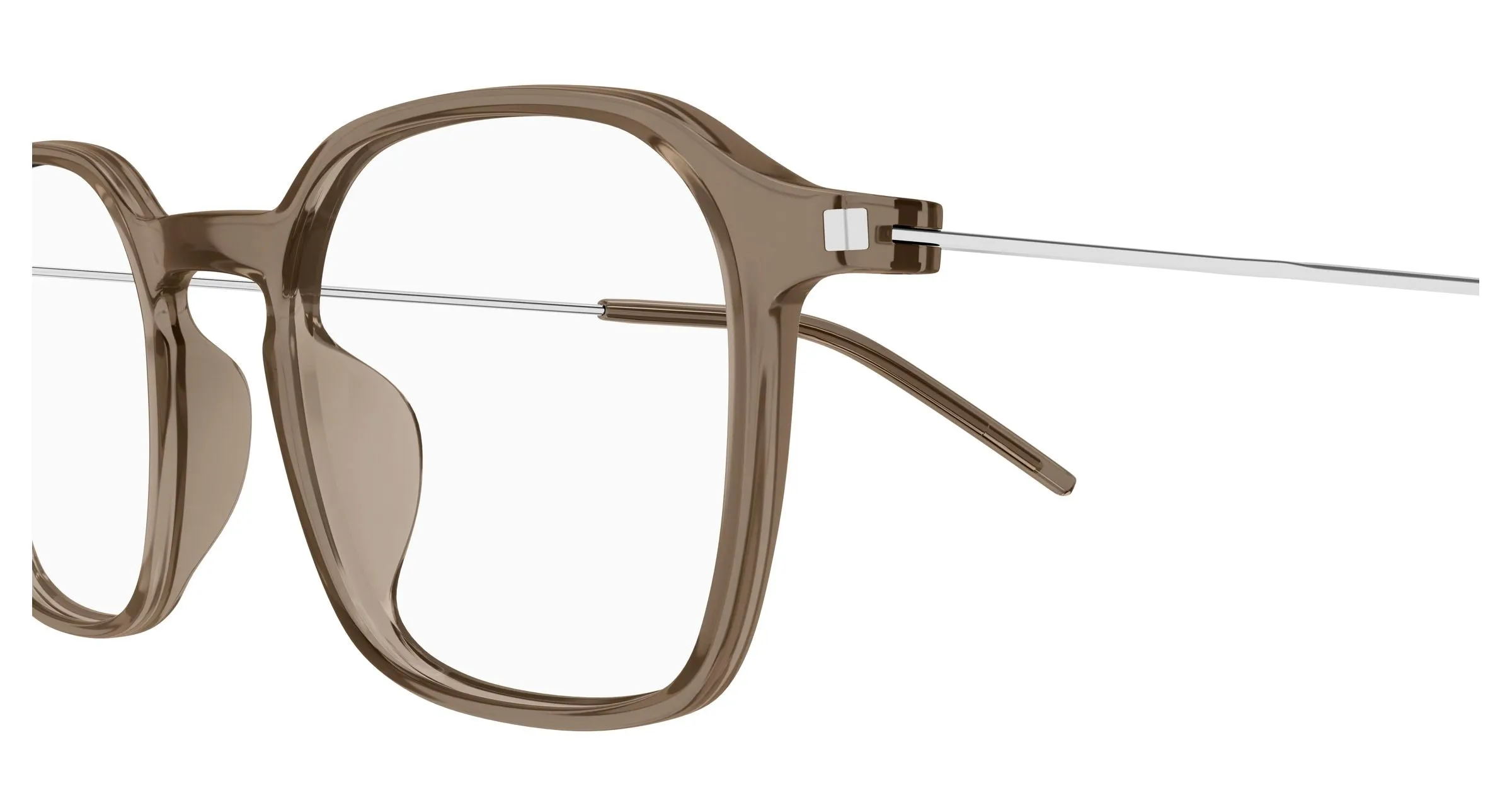 SAINT LAURENT SL 954 003 Montature da vista Bio-iniettato Marrone Trasparente Squadrata - immagine 3