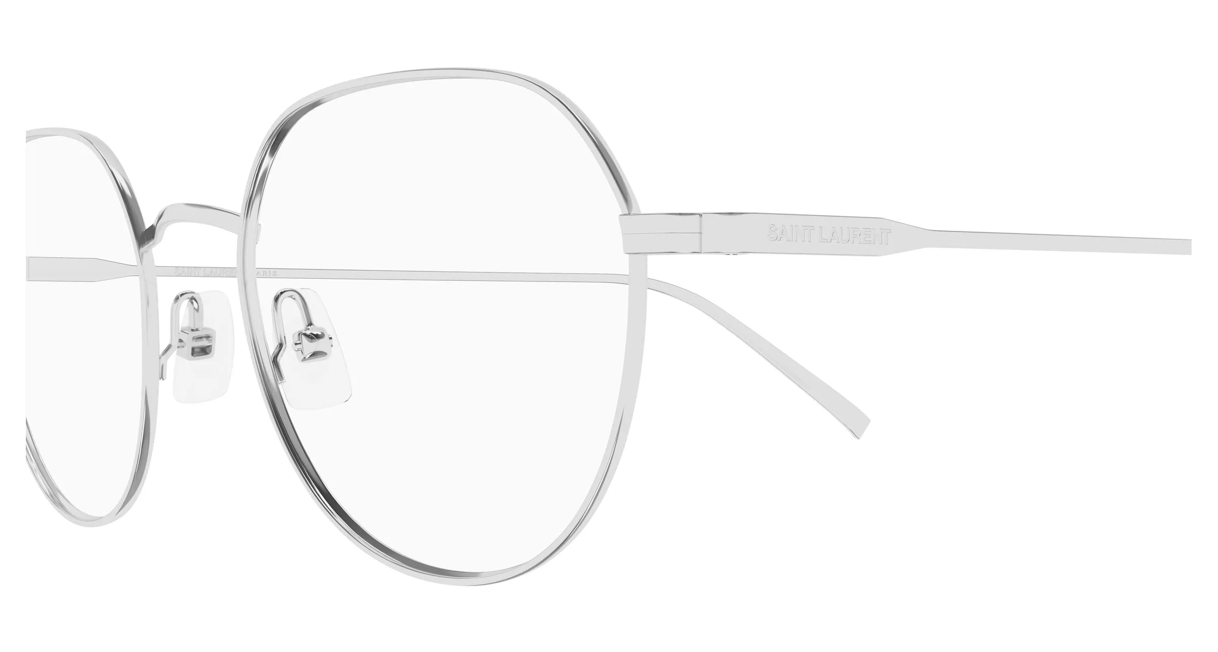 SAINT LAURENT SL 953 OPT 002 Montature da vista Metallo Argento Trasparente Rotonda - immagine 3