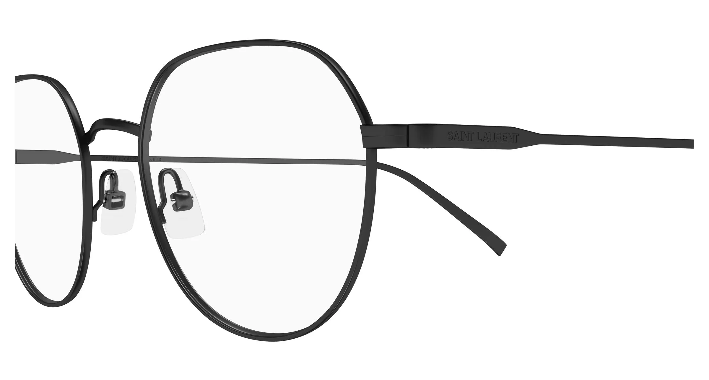 SAINT LAURENT SL 953 OPT 001 Montature da vista Metallo Nero Trasparente Rotonda - immagine 3