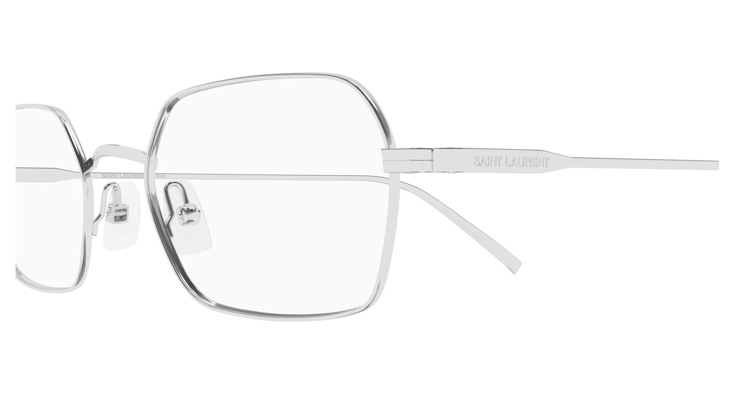 SAINT LAURENT SL 952 OPT 002 Montature da vista Metallo Argento Trasparente Squadrata - immagine 3