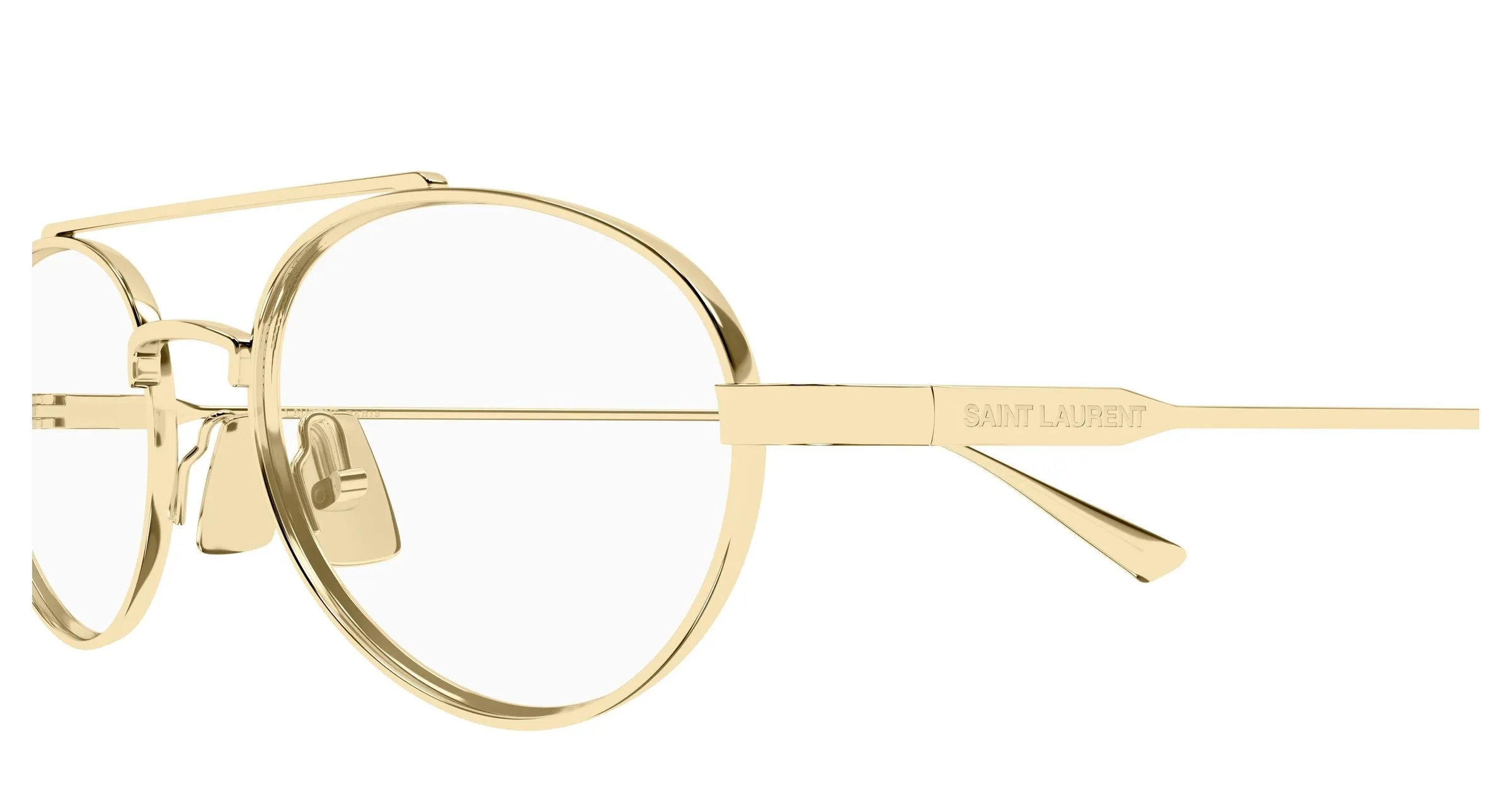 SAINT LAURENT SL 951 OPT 003 Montature da vista Metallo Oro Trasparente Pilot - immagine 3