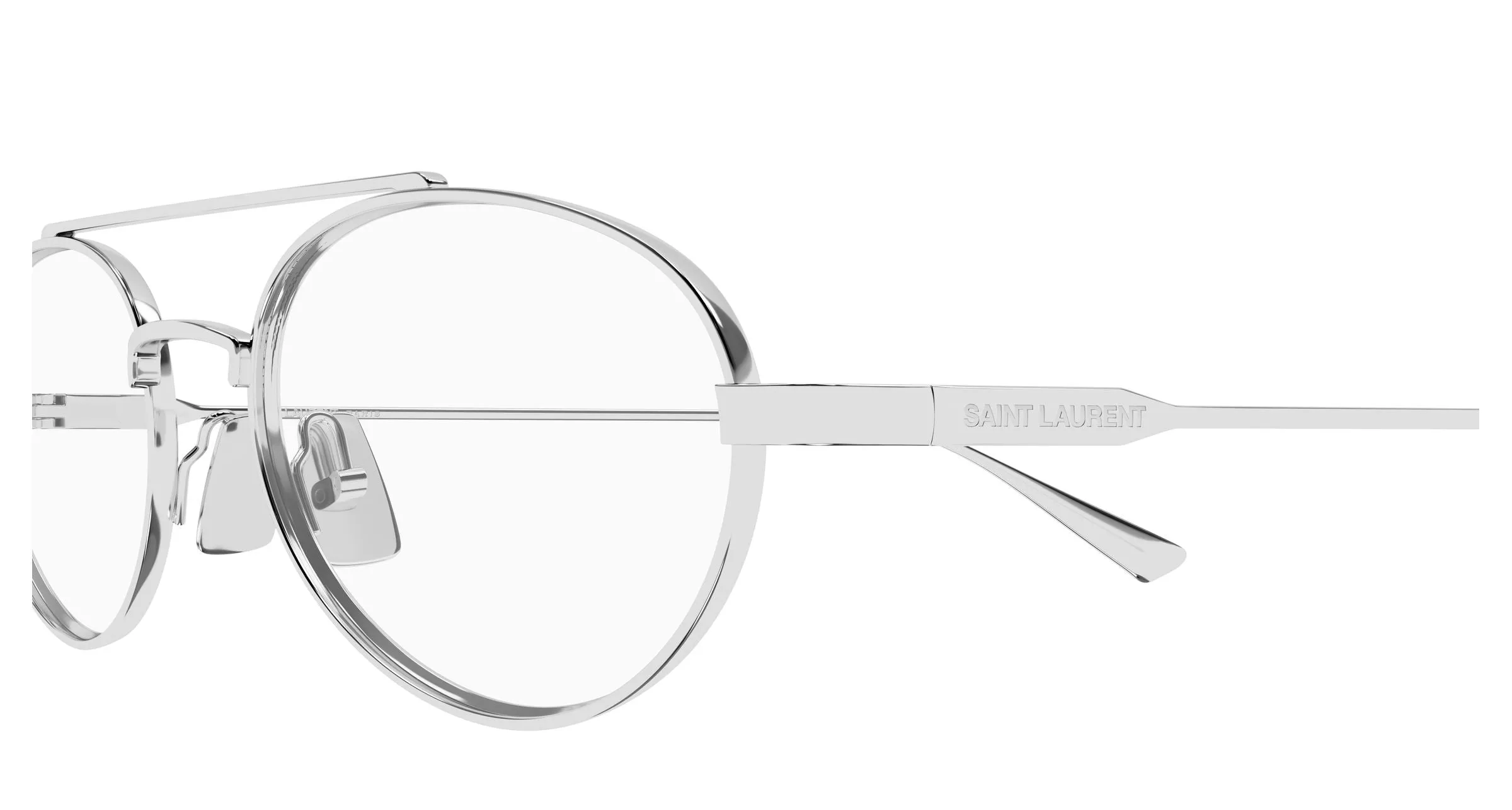 SAINT LAURENT SL 951 OPT 002 Montature da vista Metallo Argento Trasparente Pilot - immagine 3