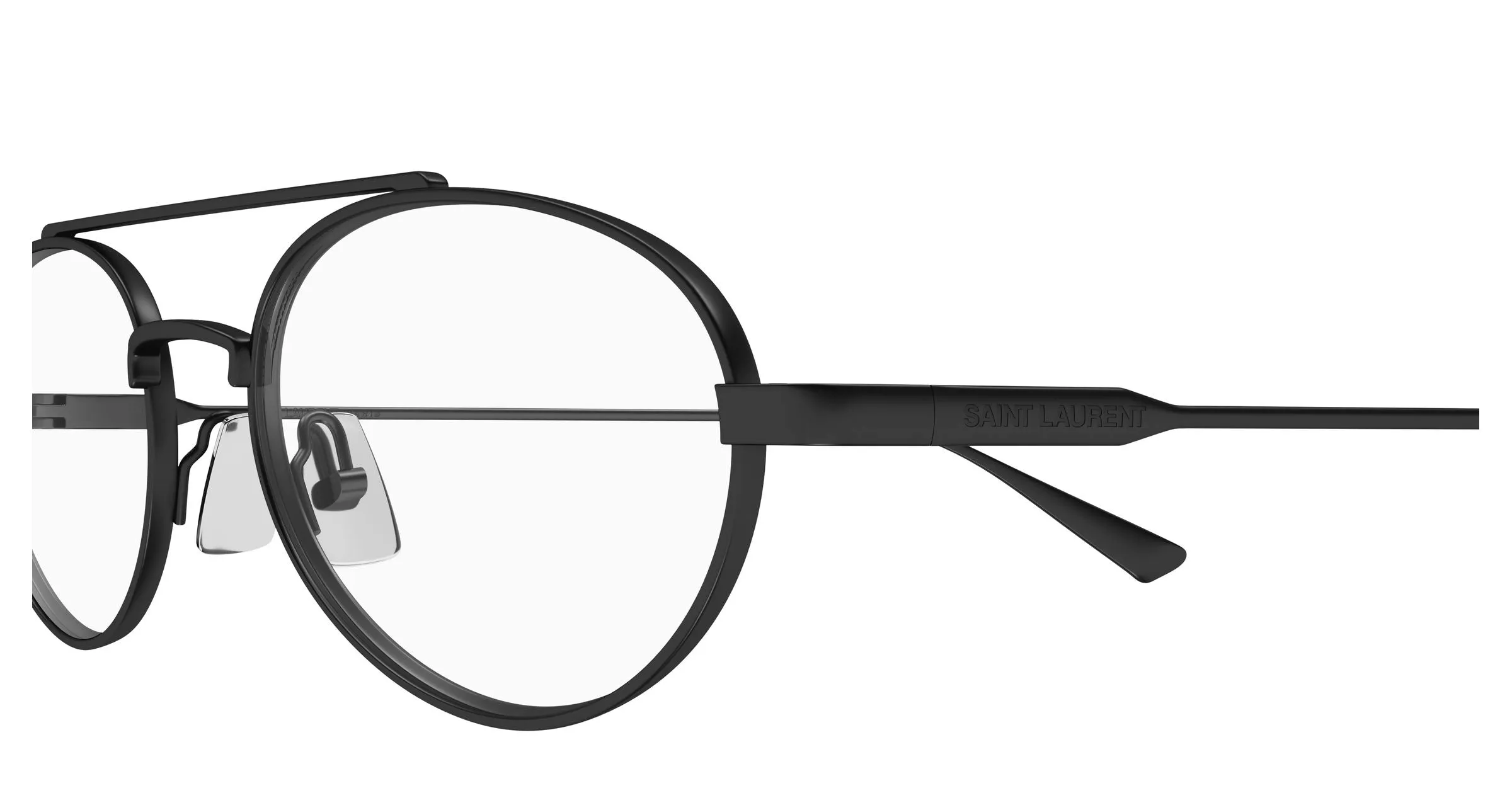 SAINT LAURENT SL 951 OPT 001 Montature da vista Metallo Nero Trasparente Pilot - immagine 3
