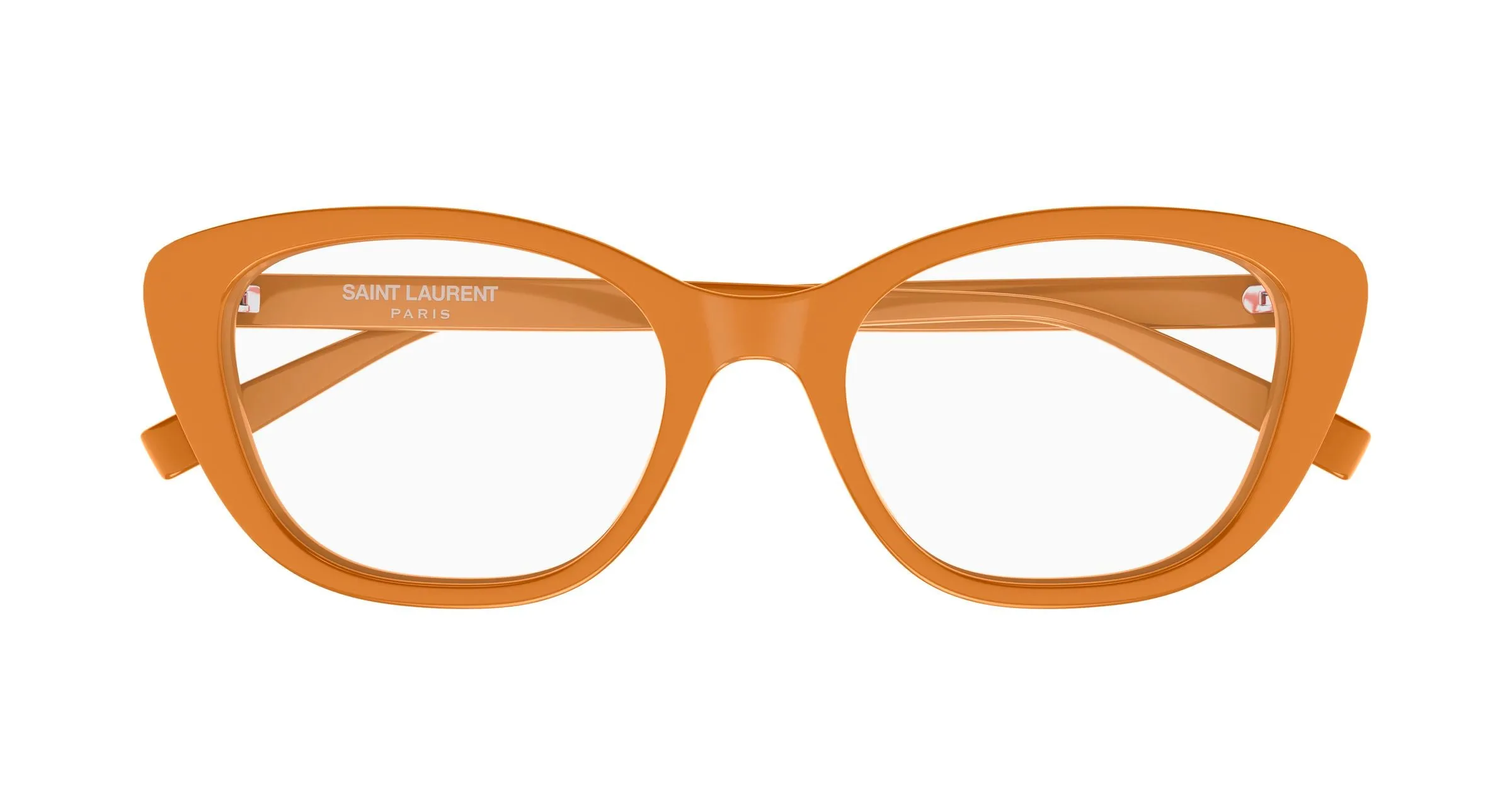 SAINT LAURENT SL 945 005 Montature da vista Acetato Arancione Trasparente Cat Eye - immagine 2