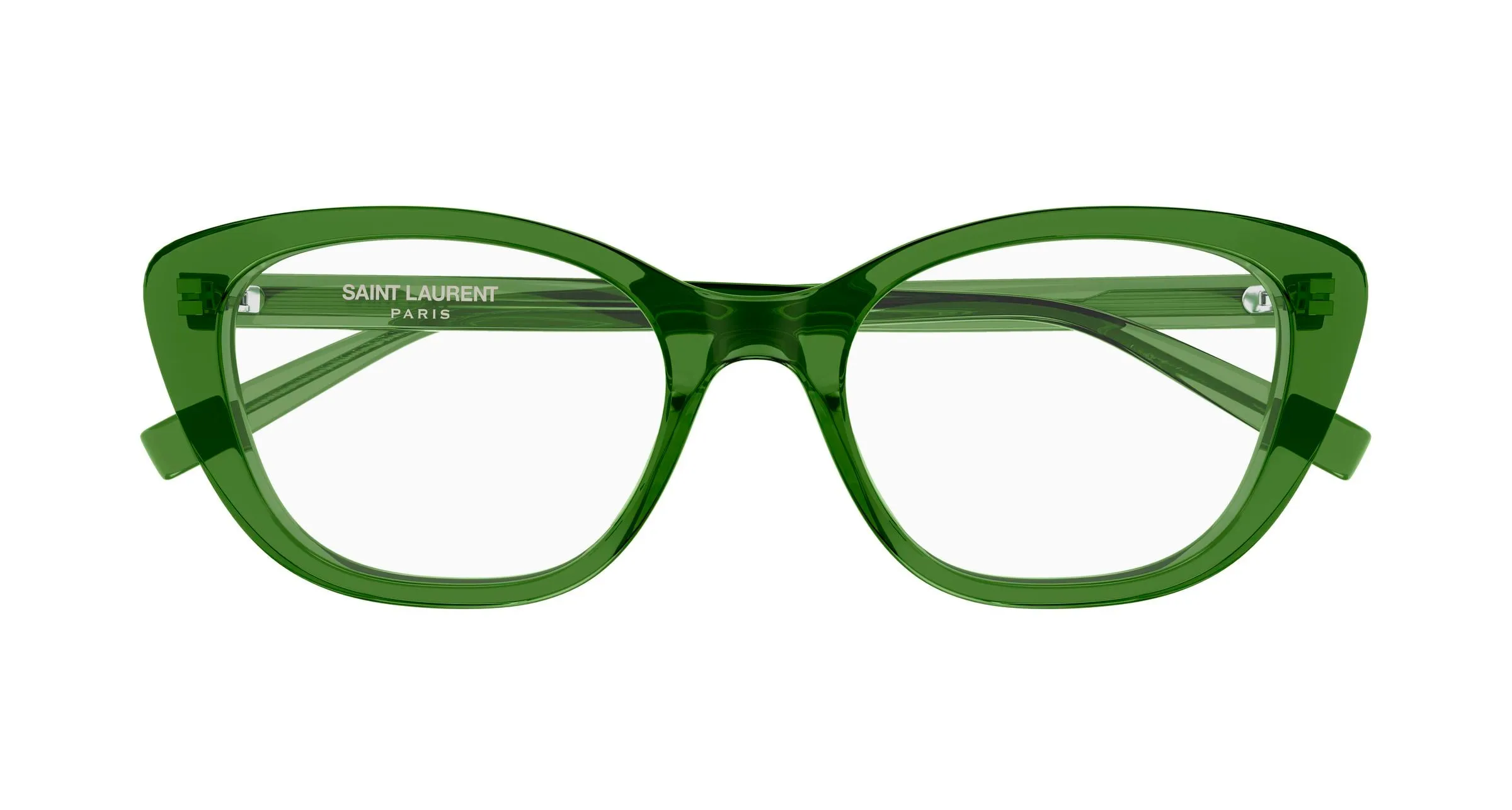SAINT LAURENT SL 945 004 Montature da vista Acetato Verde Trasparente Cat Eye - immagine 2