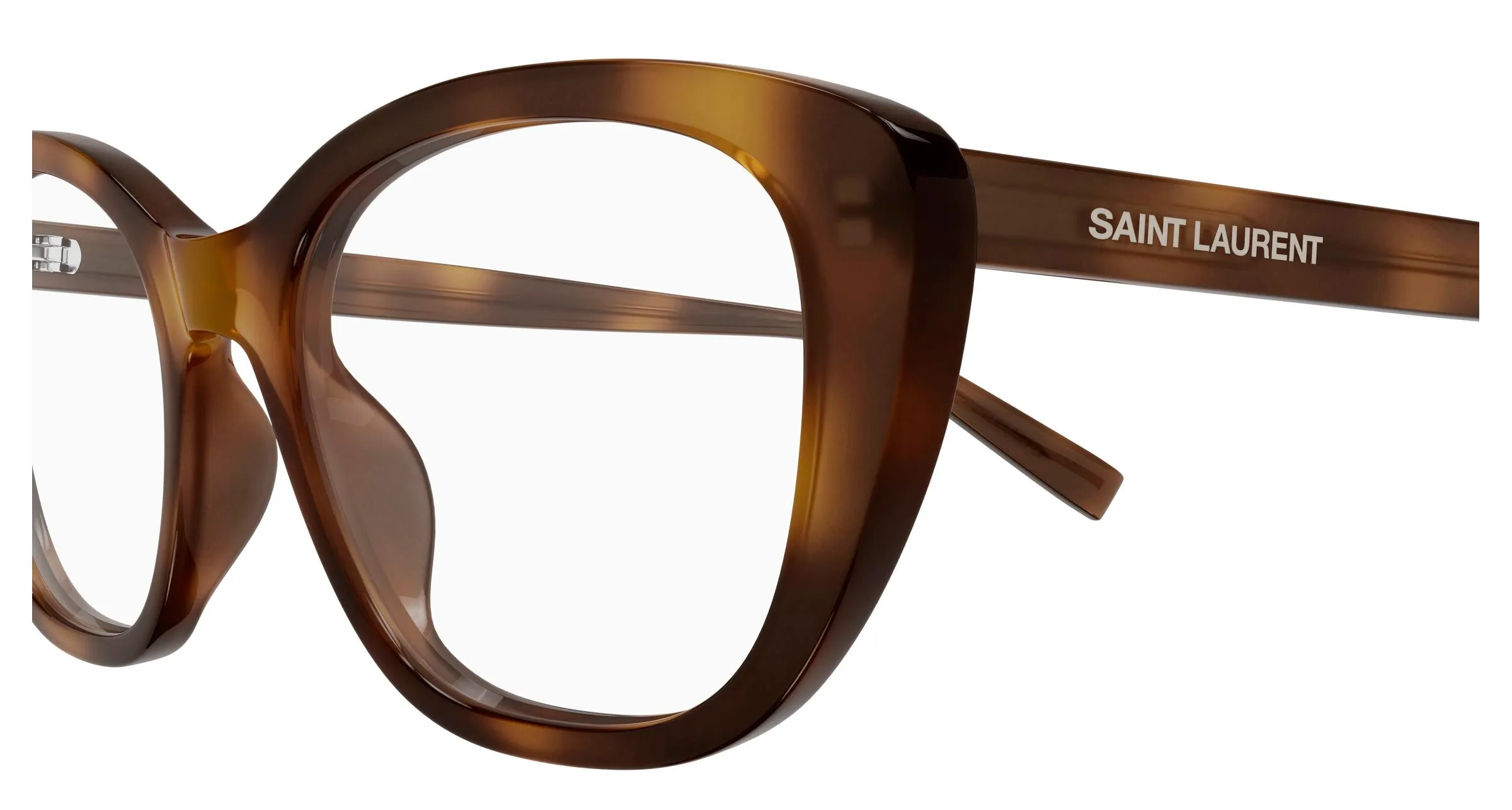 SAINT LAURENT SL 945 002 Montature da vista Acetato Havana Trasparente Cat Eye - immagine 3