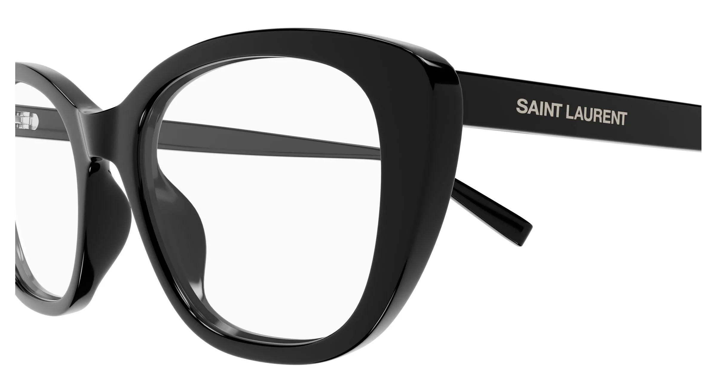 SAINT LAURENT SL 945 001 Montature da vista Acetato Nero Trasparente Cat Eye - immagine 3
