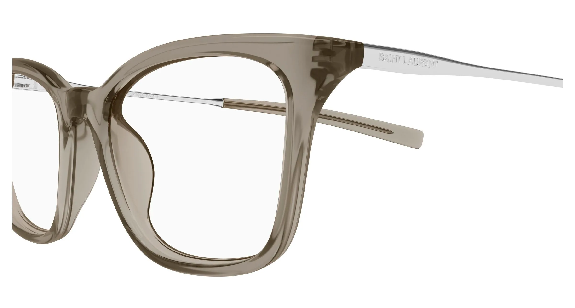 SAINT LAURENT SL 933 003 Montature da vista Acetato Marrone Trasparente Cat Eye - immagine 3