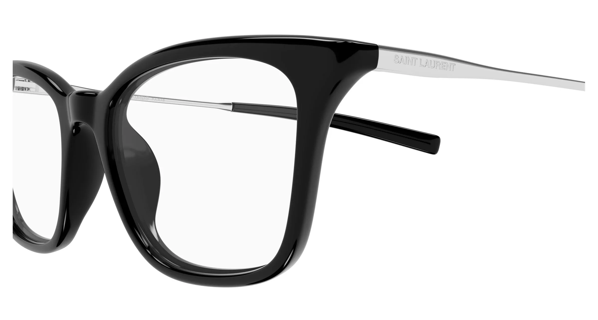SAINT LAURENT SL 933 001 Montature da vista Acetato Nero Trasparente Cat Eye - immagine 3