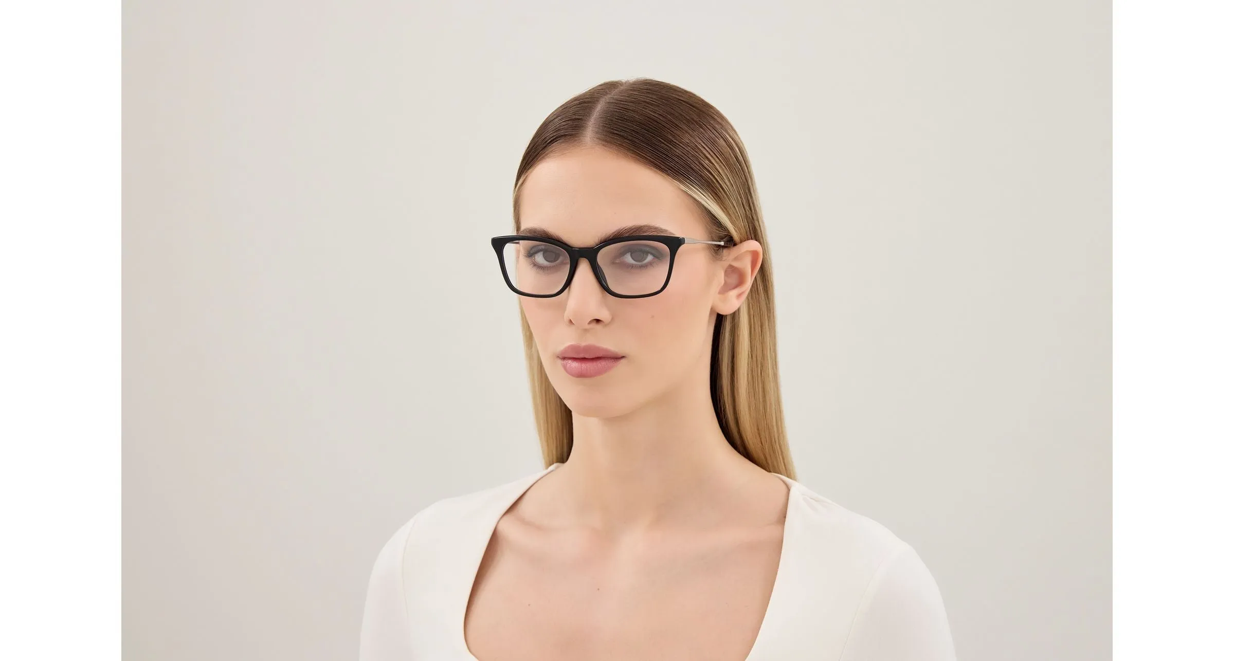 SAINT LAURENT SL 933 001 Montature da vista Acetato Nero Trasparente Cat Eye - immagine 4
