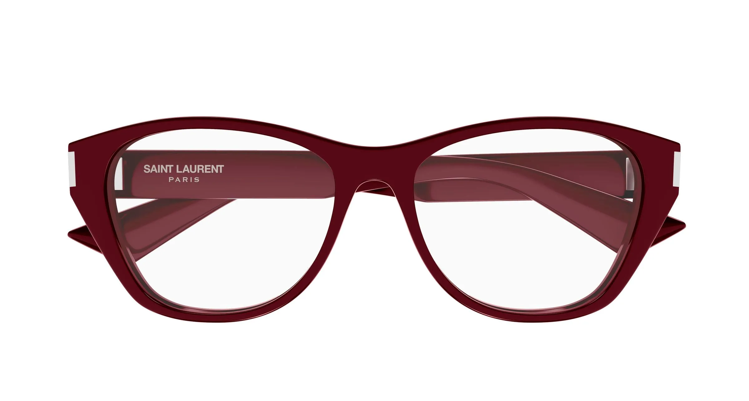 SAINT LAURENT SL 929 006 Montature da vista Acetato Rosso Trasparente Cat Eye - immagine 2