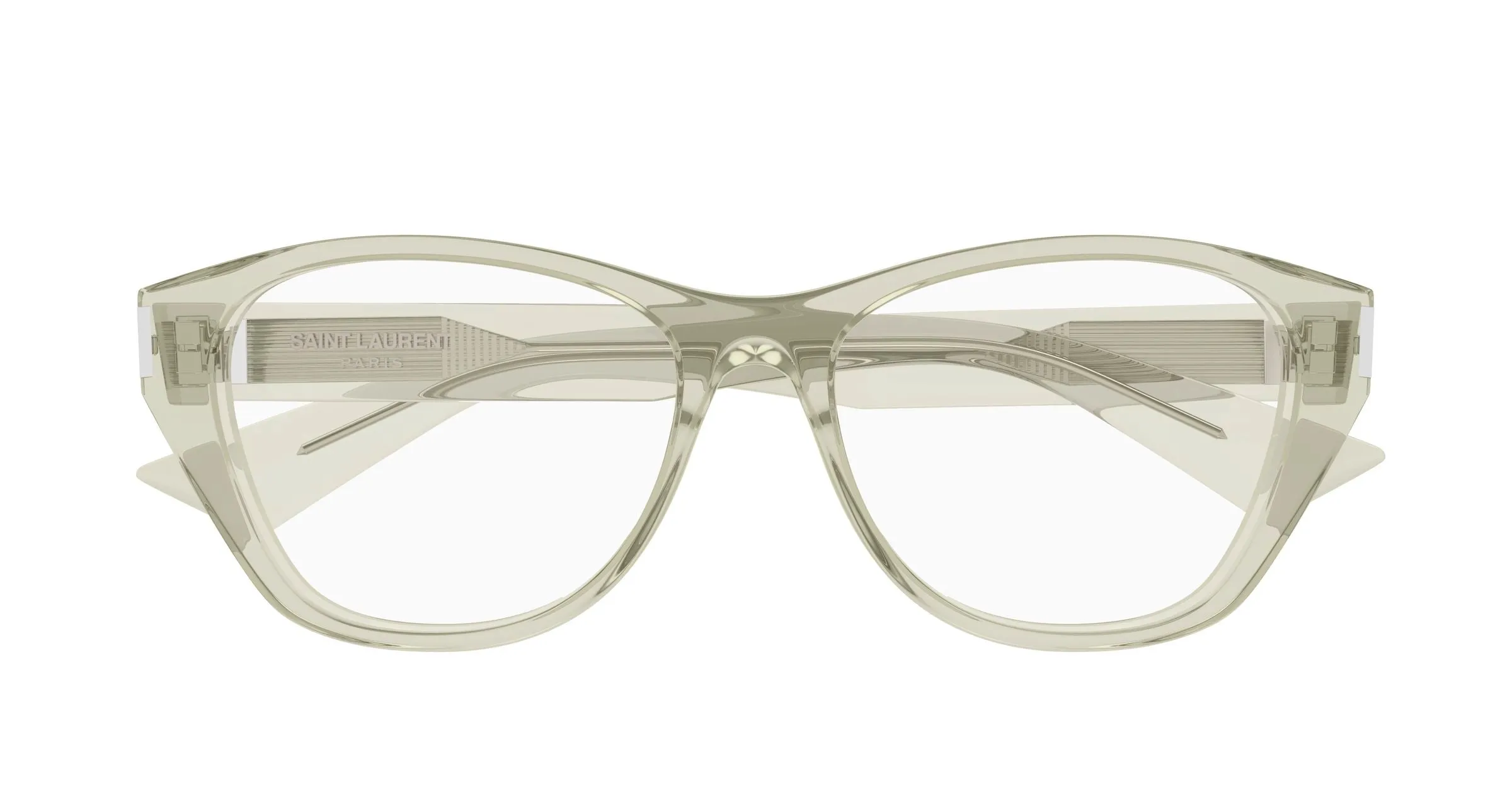 SAINT LAURENT SL 929 004 Montature da vista Acetato Verde Trasparente Cat Eye - immagine 2