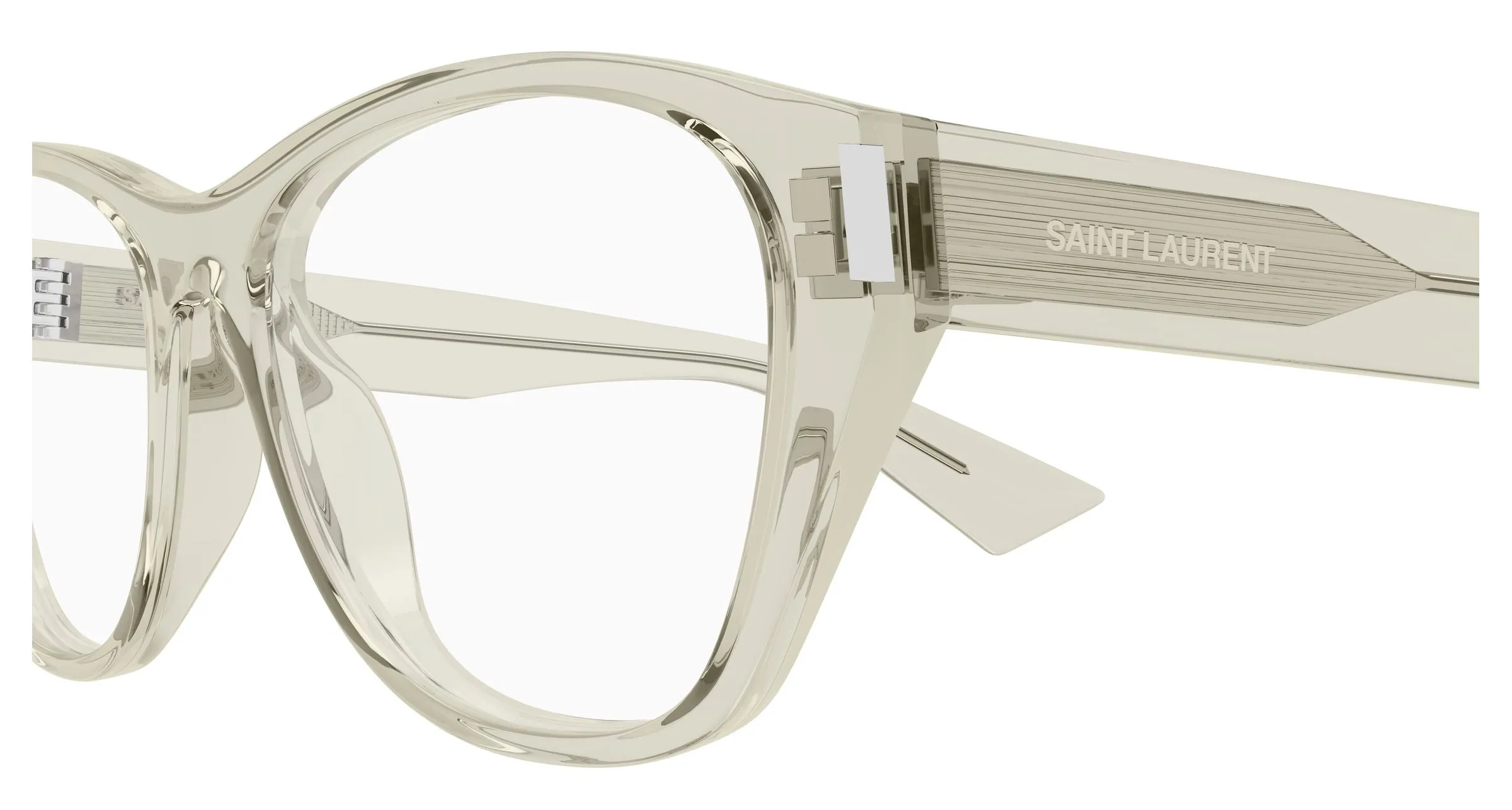 SAINT LAURENT SL 929 004 Montature da vista Acetato Verde Trasparente Cat Eye - immagine 3
