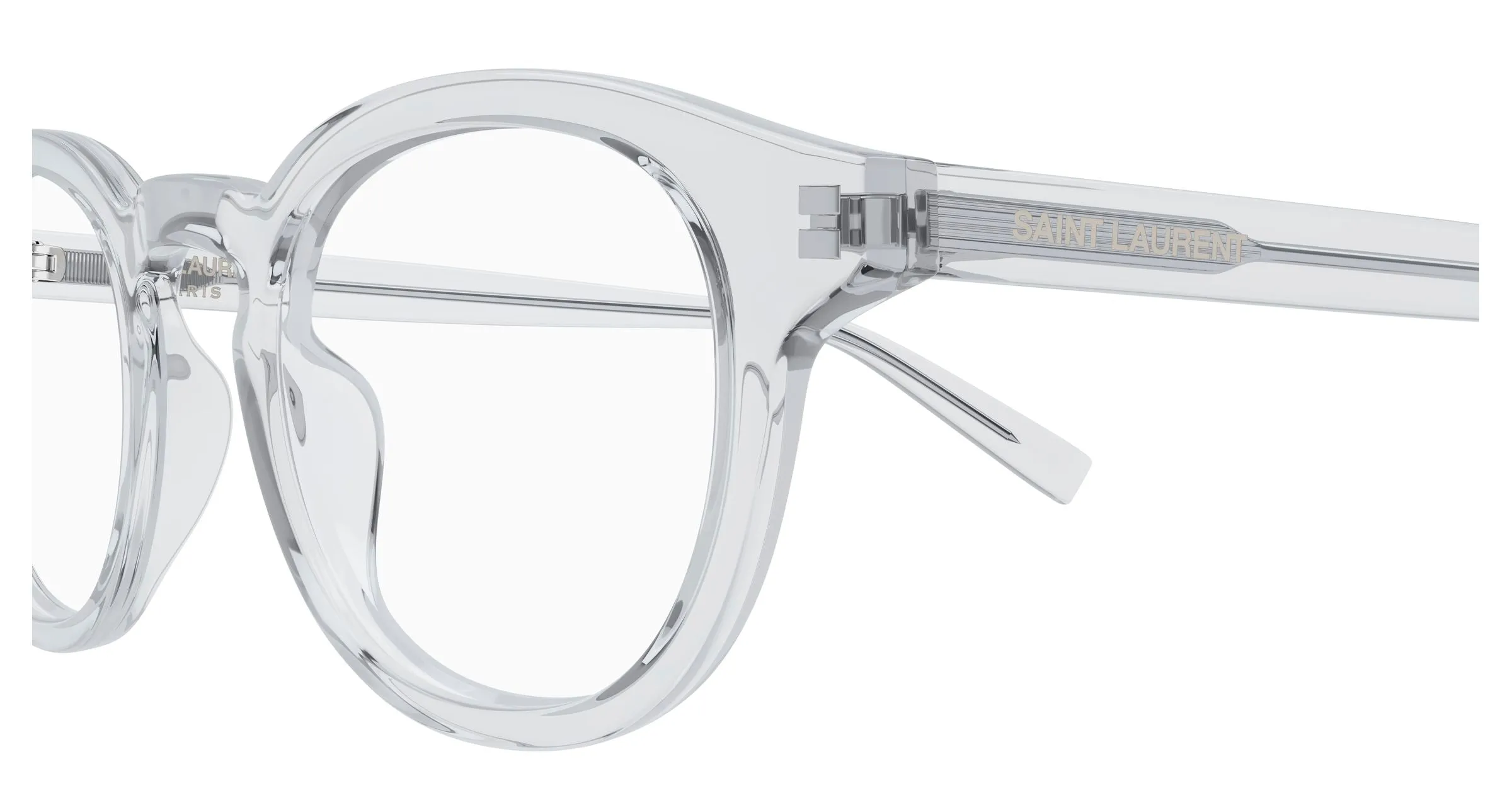 SAINT LAURENT SL 907 009 Montature da vista Acetato Grigio Trasparente Cat Eye - immagine 3