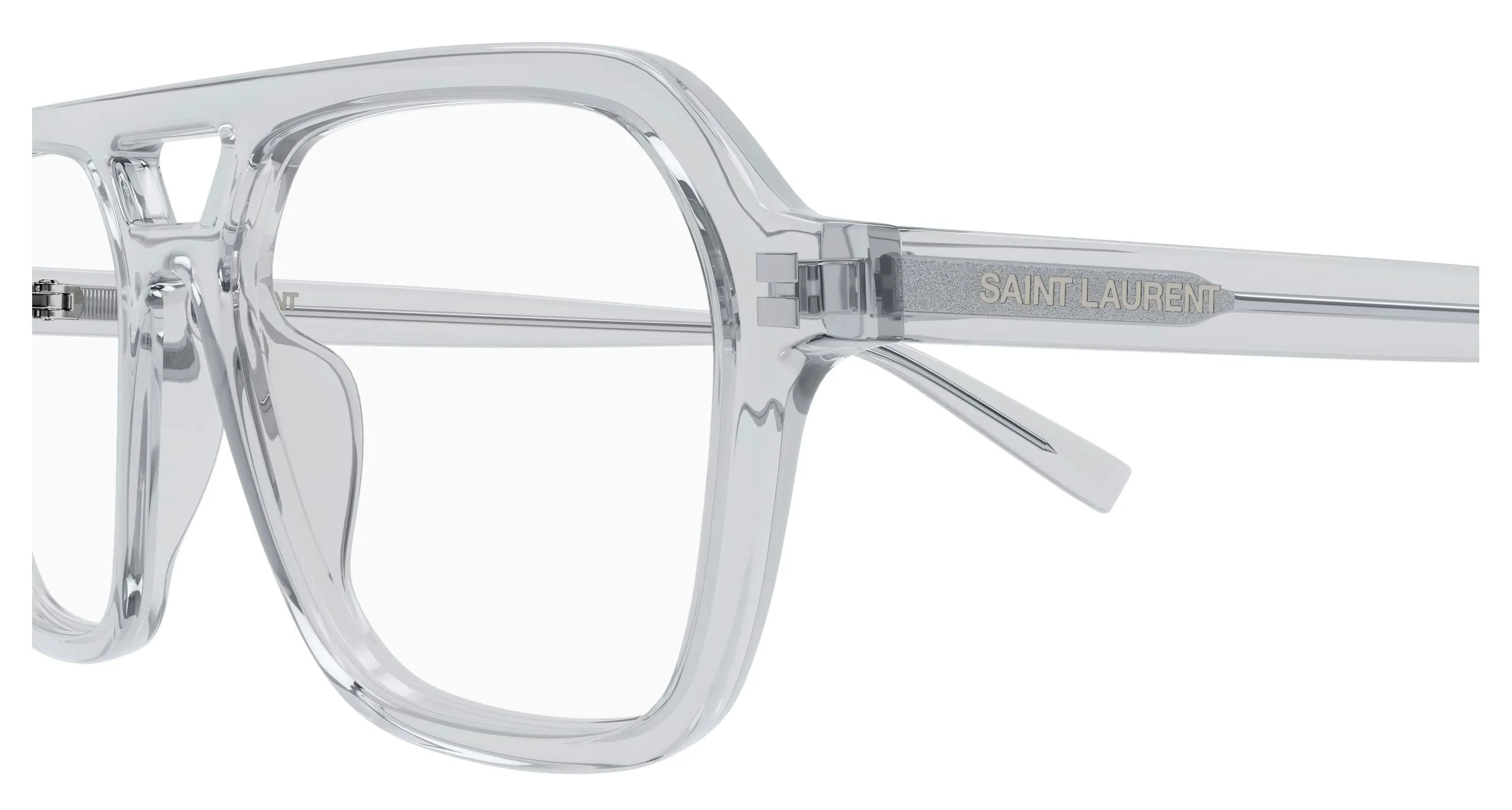 SAINT LAURENT SL 905 OPT 006 Montature da vista Acetato Grigio Trasparente Squadrata - immagine 3