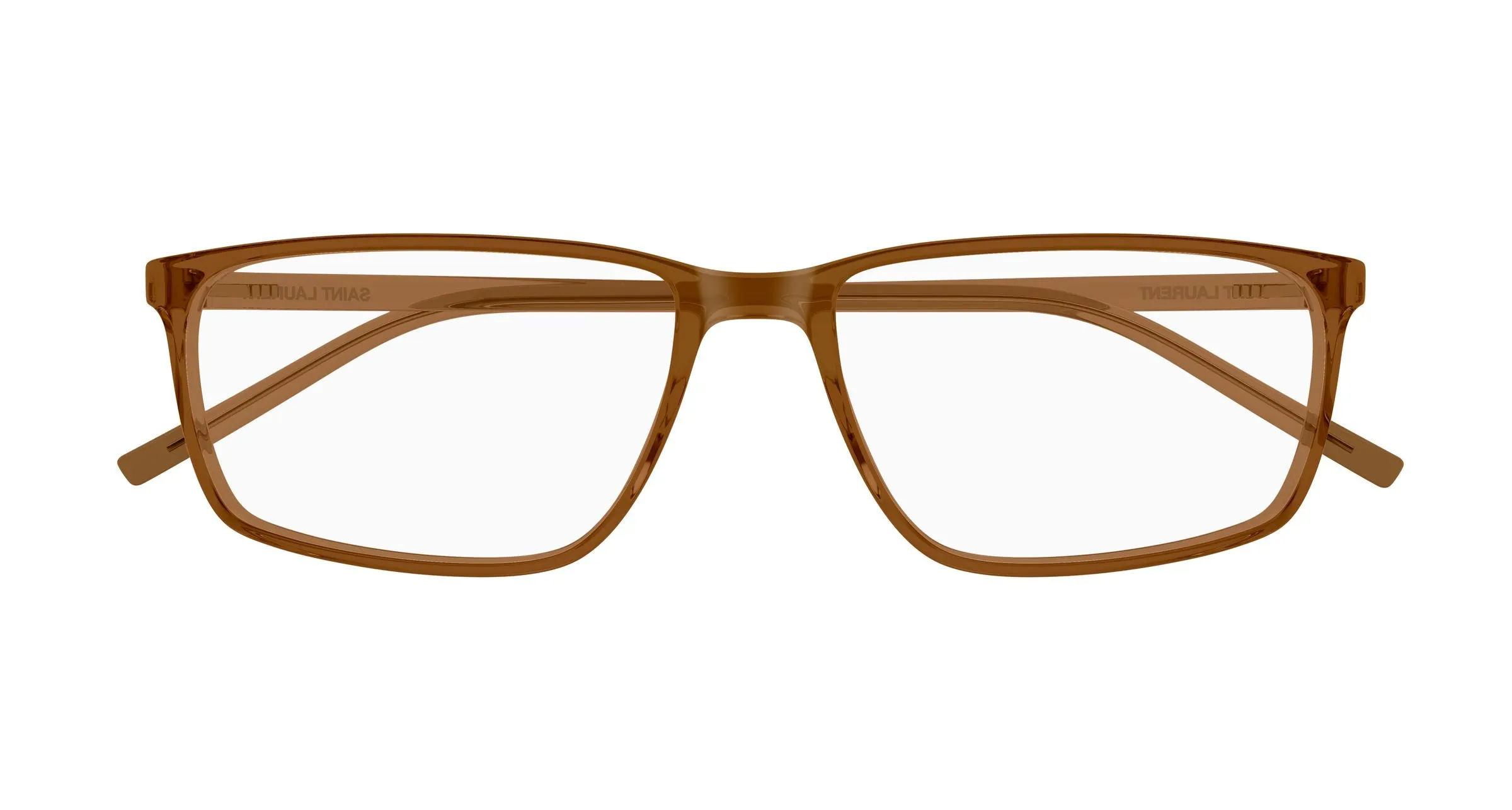 SAINT LAURENT SL 886 006 Montature da vista Bio-iniettato Marrone Trasparente Squadrata - immagine 2