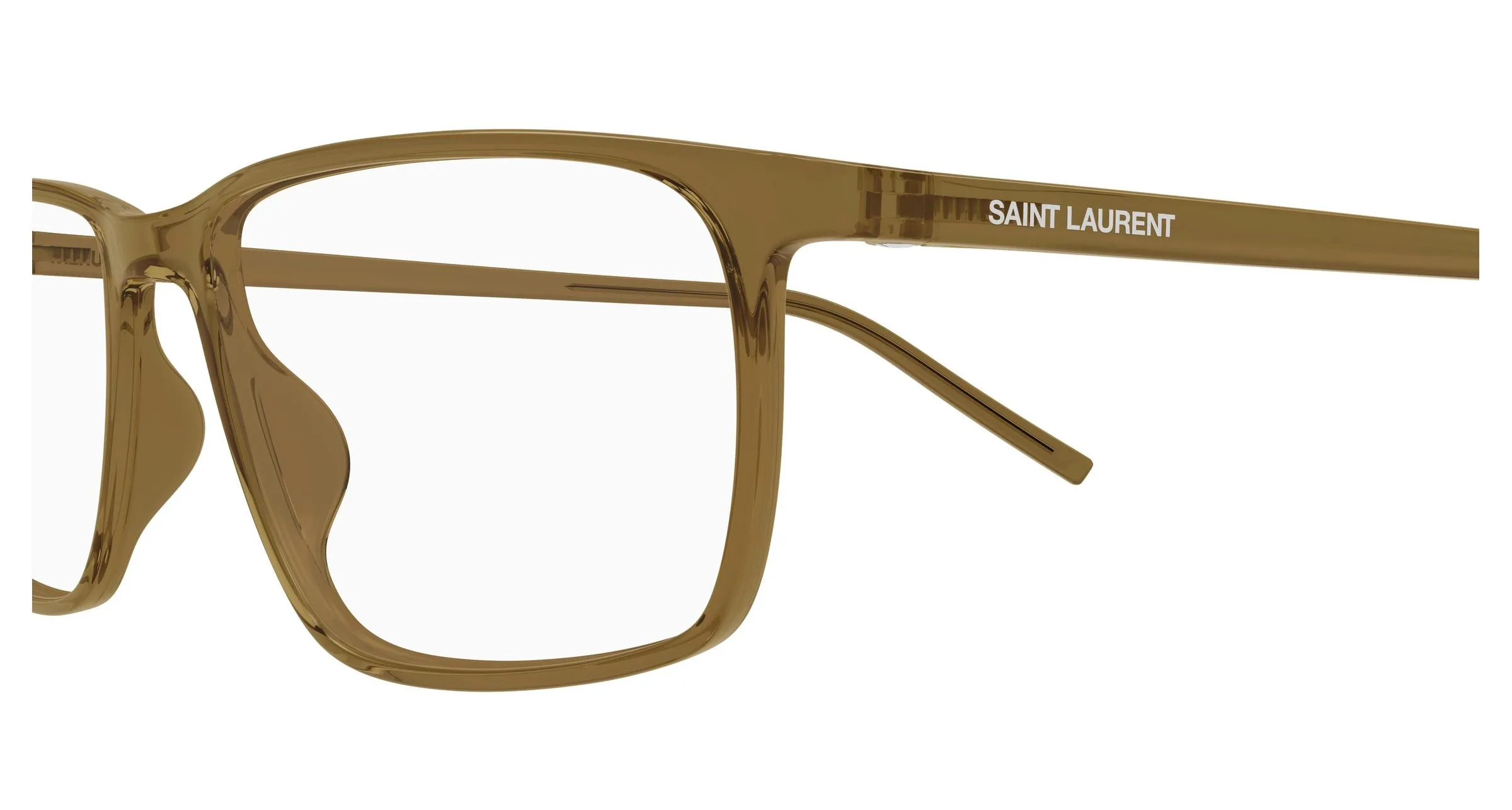 SAINT LAURENT SL 886 005 Montature da vista Bio-iniettato Marrone Trasparente Squadrata - immagine 3