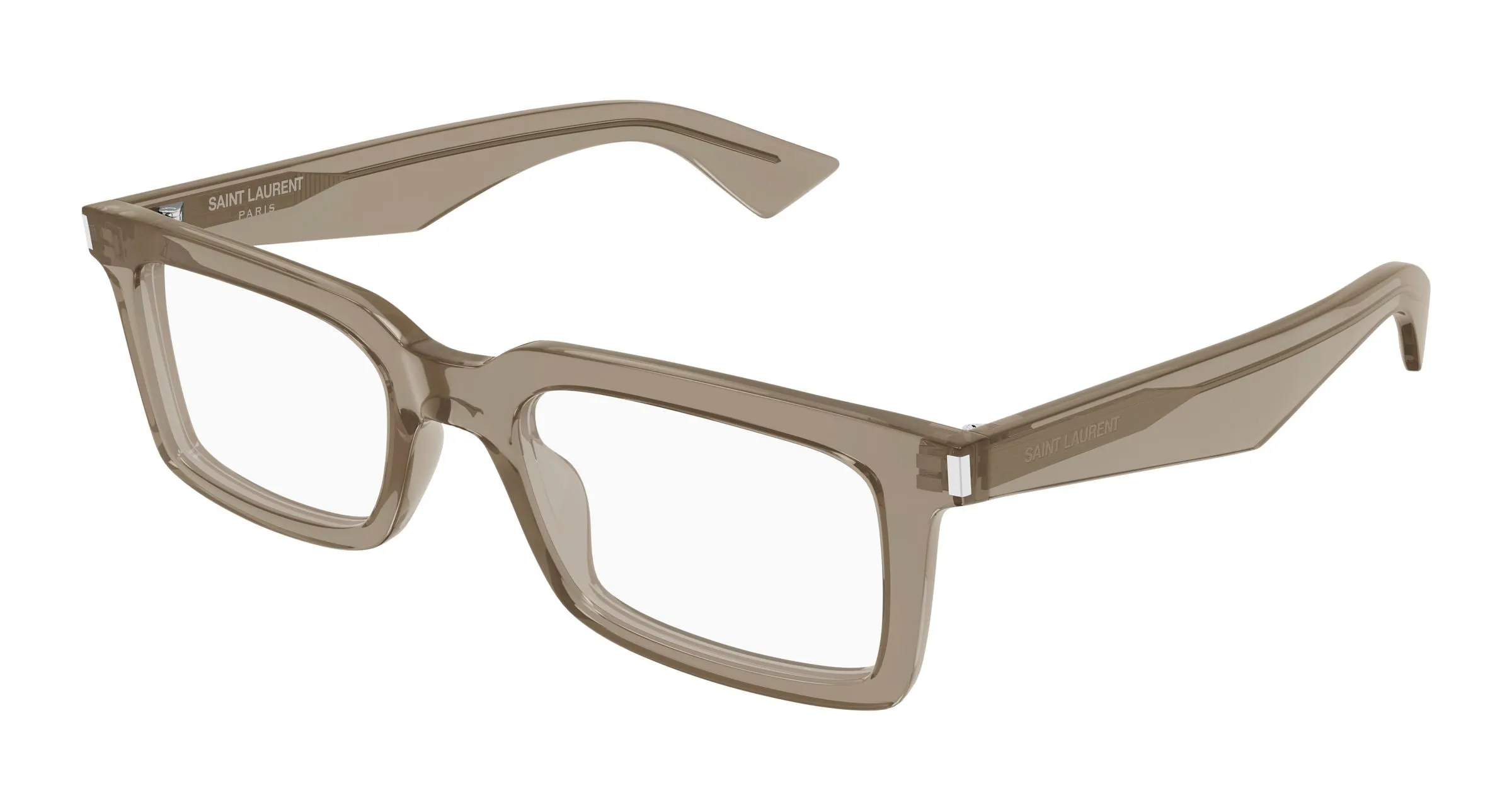 SAINT LAURENT SL 860 OPT 003 Montature da vista Acetato Marrone Trasparente Squadrata - immagine 1