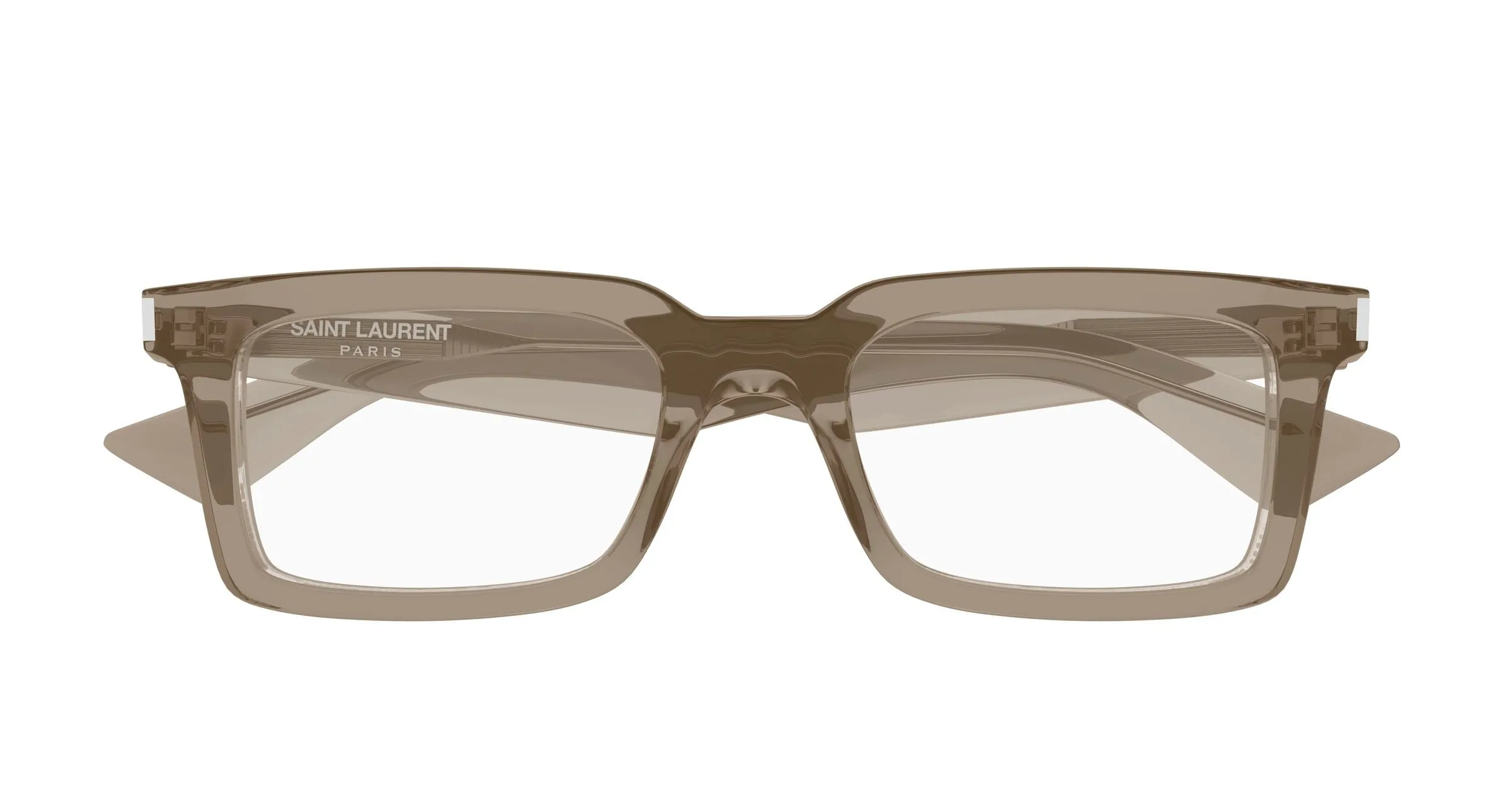 SAINT LAURENT SL 860 OPT 003 Montature da vista Acetato Marrone Trasparente Squadrata - immagine 2