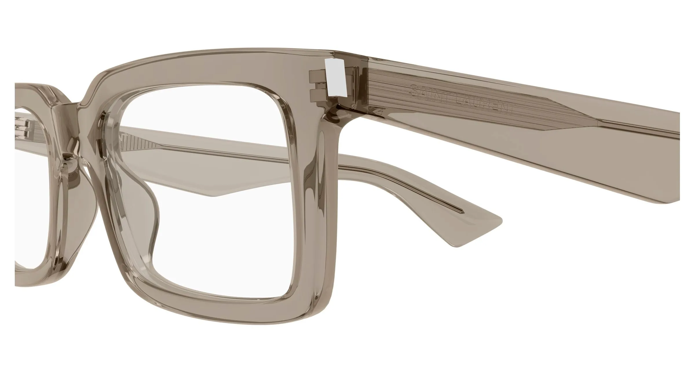 SAINT LAURENT SL 860 OPT 003 Montature da vista Acetato Marrone Trasparente Squadrata - immagine 3