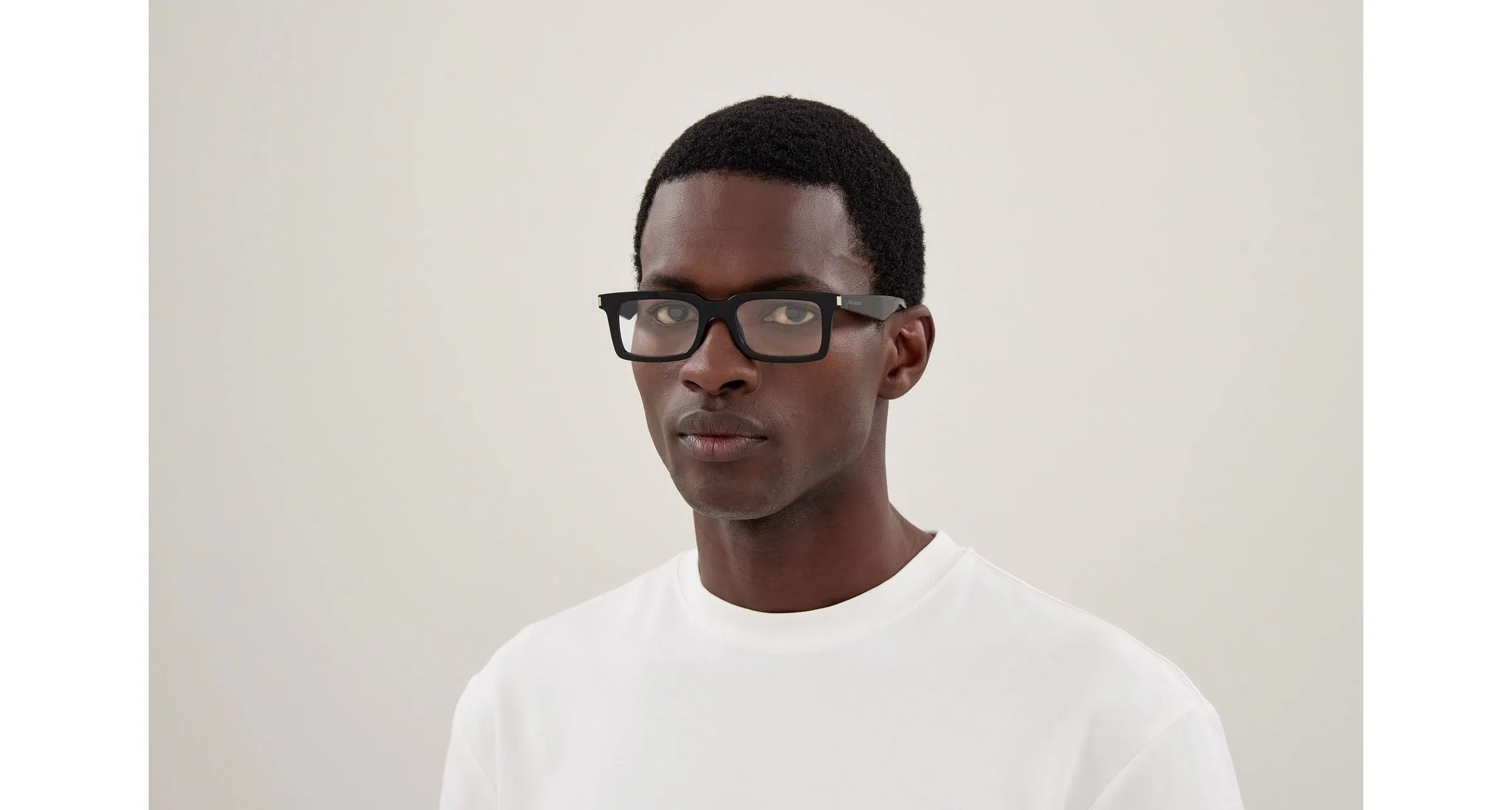 SAINT LAURENT SL 860 OPT 001 Montature da vista Acetato Nero Trasparente Squadrata - immagine 4