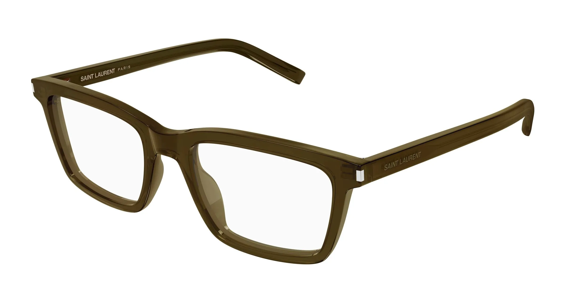 SAINT LAURENT SL 842 005 Montature da vista Acetato Marrone Trasparente Squadrata Antiriflesso - immagine 1