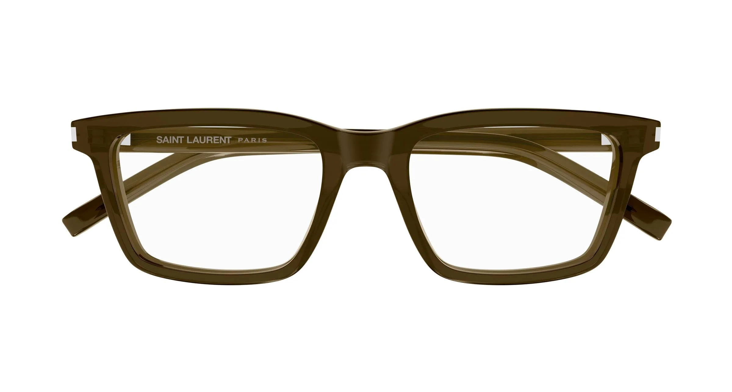 SAINT LAURENT SL 842 005 Montature da vista Acetato Marrone Trasparente Squadrata Antiriflesso - immagine 2