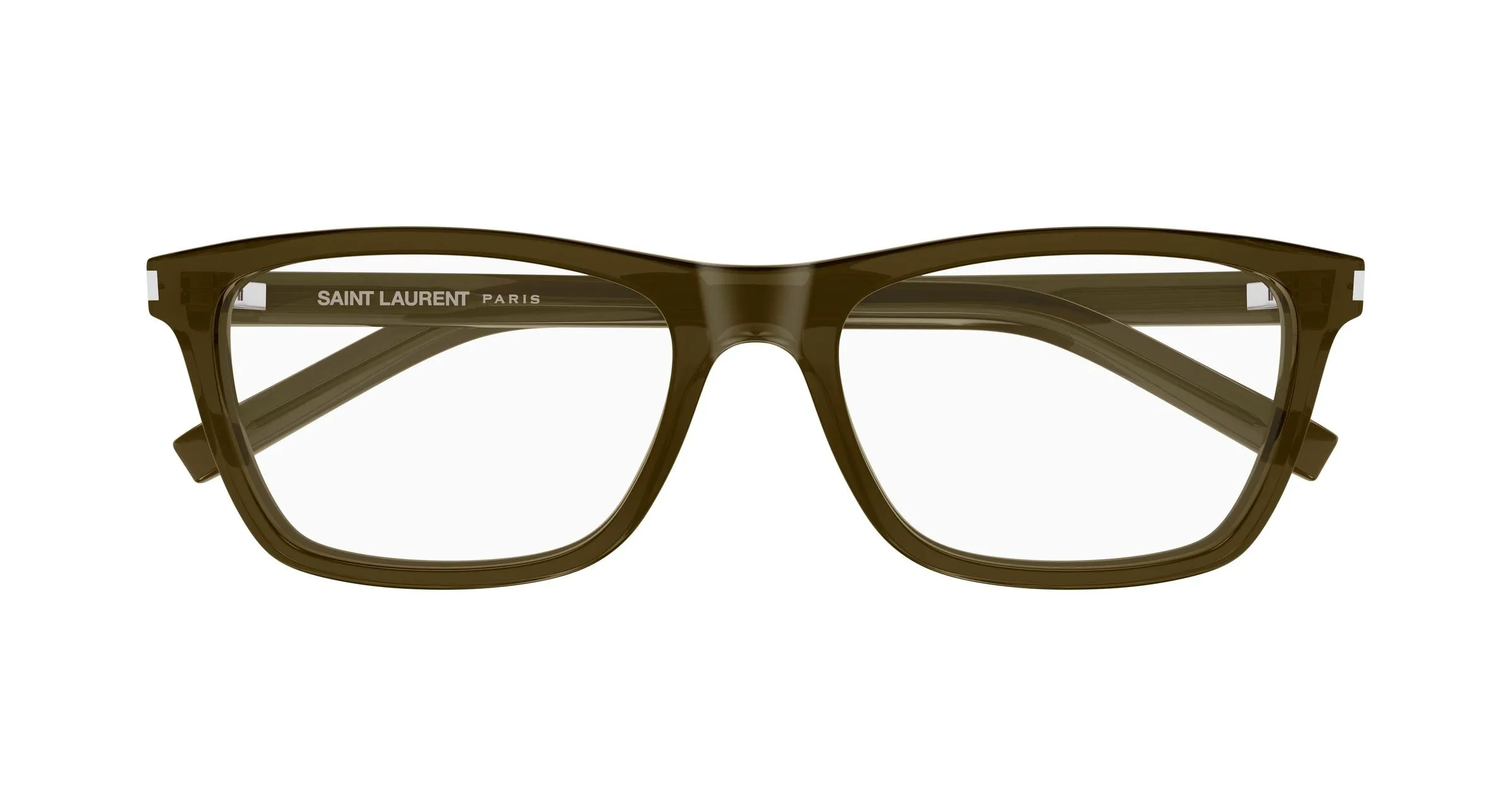 SAINT LAURENT SL 841 010 Montature da vista Acetato Marrone Trasparente Squadrata Antiriflesso - immagine 2