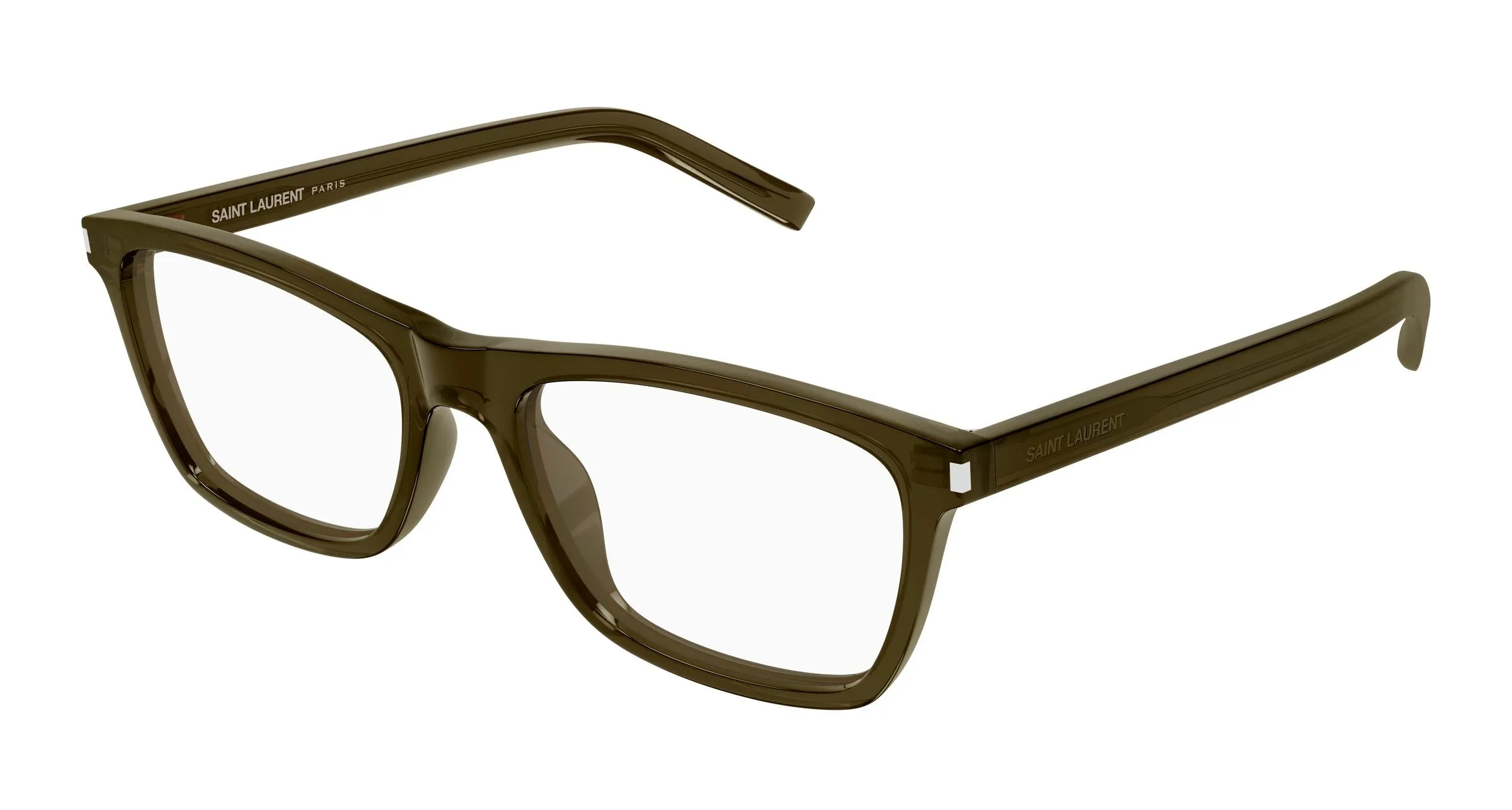 SAINT LAURENT SL 841 009 Montature da vista Acetato Marrone Trasparente Squadrata Antiriflesso - immagine 1