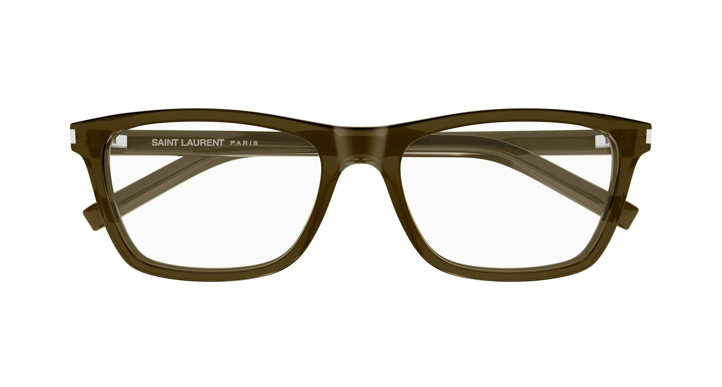 SAINT LAURENT SL 841 009 Montature da vista Acetato Marrone Trasparente Squadrata Antiriflesso - immagine 2