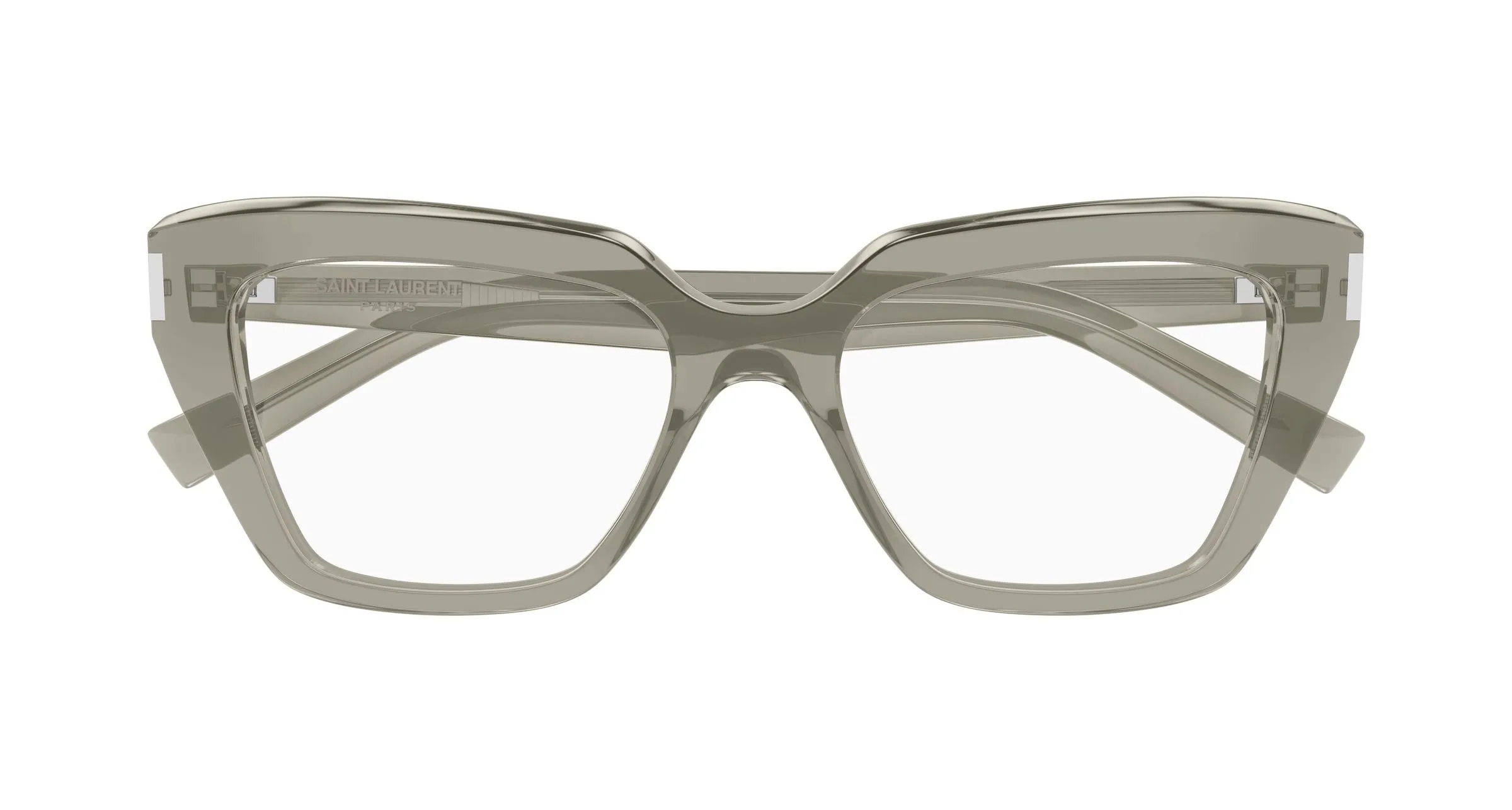 SAINT LAURENT SL 829 005 Montature da vista Acetato Marrone Trasparente Cat Eye Antiriflesso - immagine 2