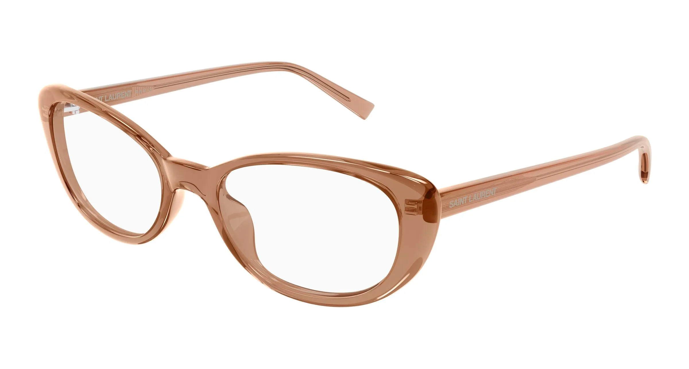 SAINT LAURENT SL 822 OPT 008 Montature da vista Acetato Marrone Trasparente Cat Eye Antiriflesso - immagine 1