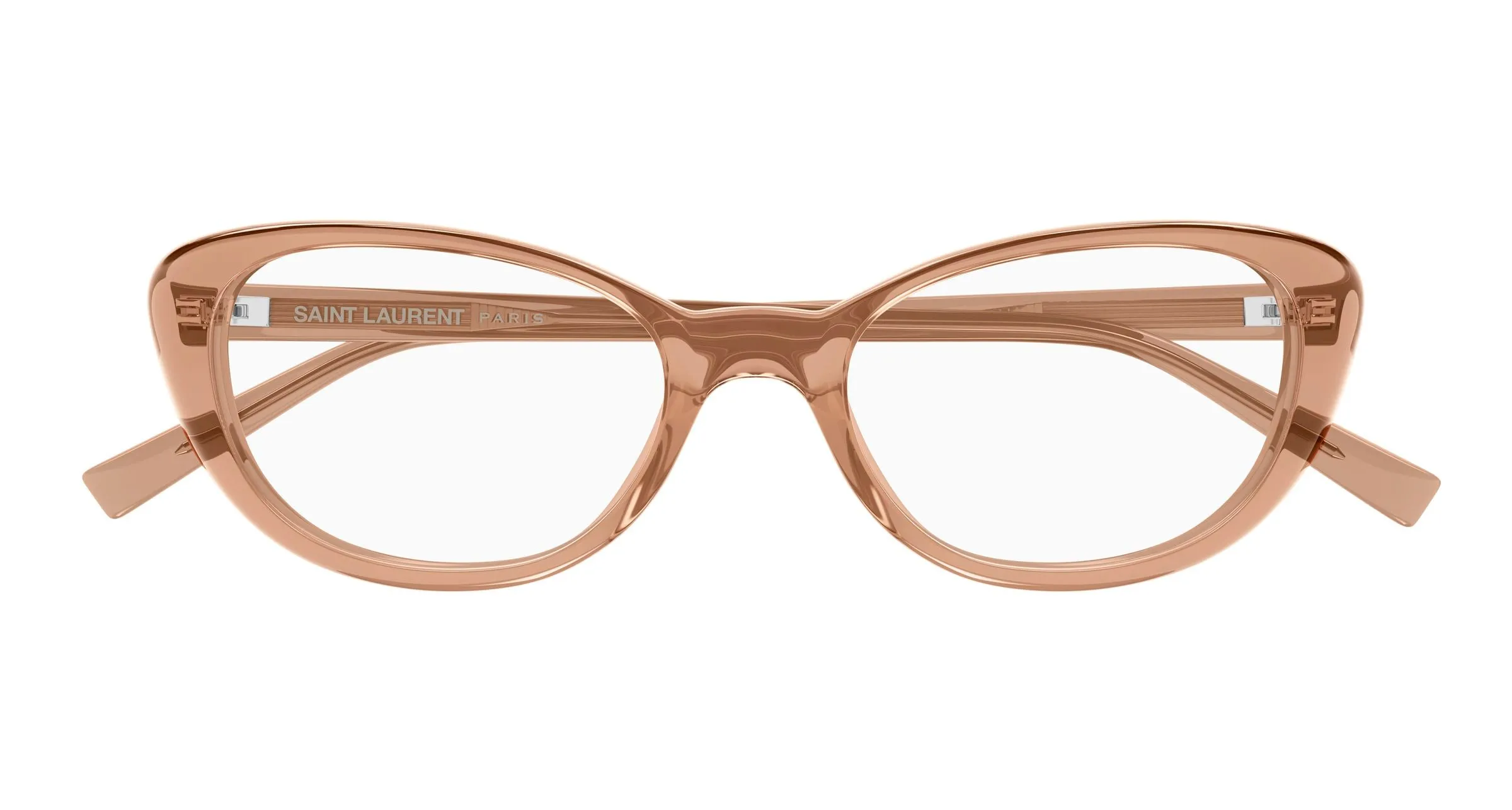 SAINT LAURENT SL 822 OPT 008 Montature da vista Acetato Marrone Trasparente Cat Eye Antiriflesso - immagine 2