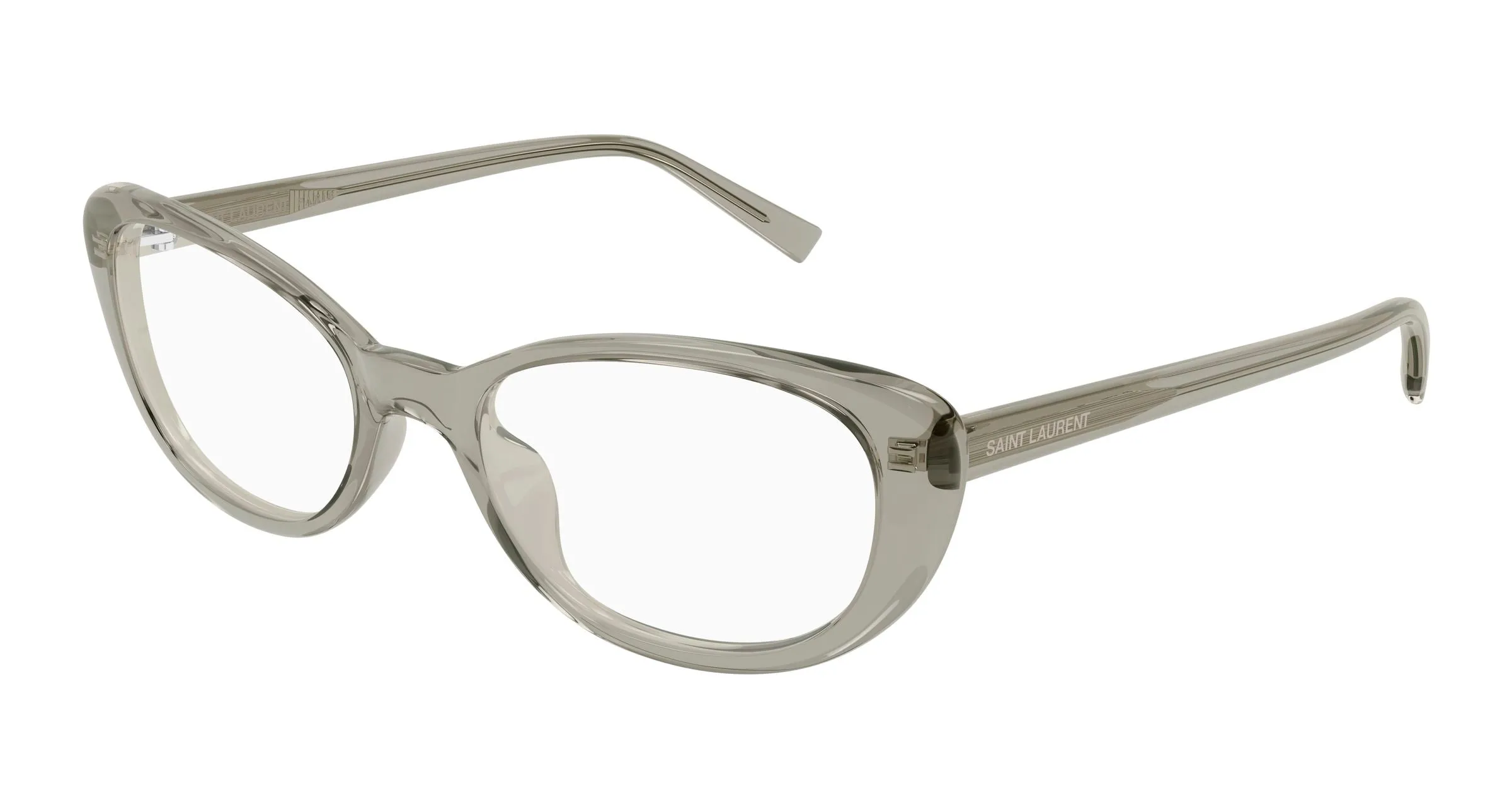 SAINT LAURENT SL 822 OPT 007 Montature da vista Acetato Marrone Trasparente Cat Eye Antiriflesso - immagine 1