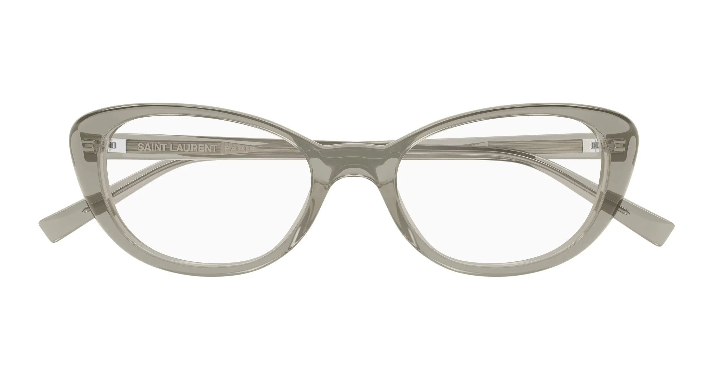 SAINT LAURENT SL 822 OPT 007 Montature da vista Acetato Marrone Trasparente Cat Eye Antiriflesso - immagine 2
