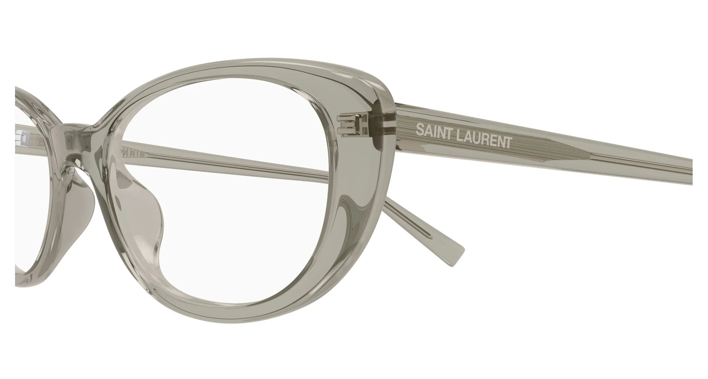 SAINT LAURENT SL 822 OPT 007 Montature da vista Acetato Marrone Trasparente Cat Eye Antiriflesso - immagine 3