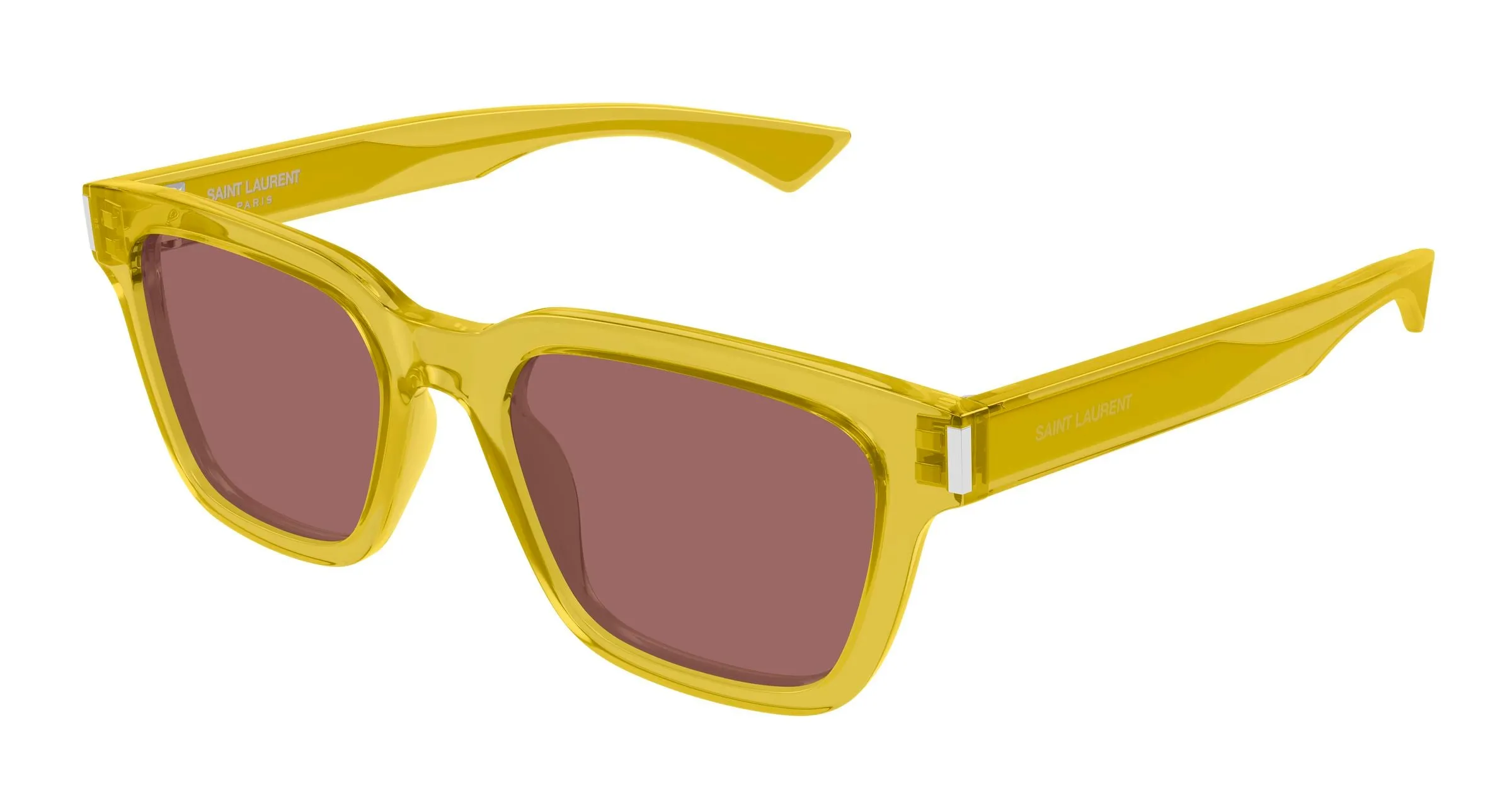 SAINT LAURENT SL 790 006 Occhiali da sole Acetato Giallo Rosso Squadrata - immagine 1