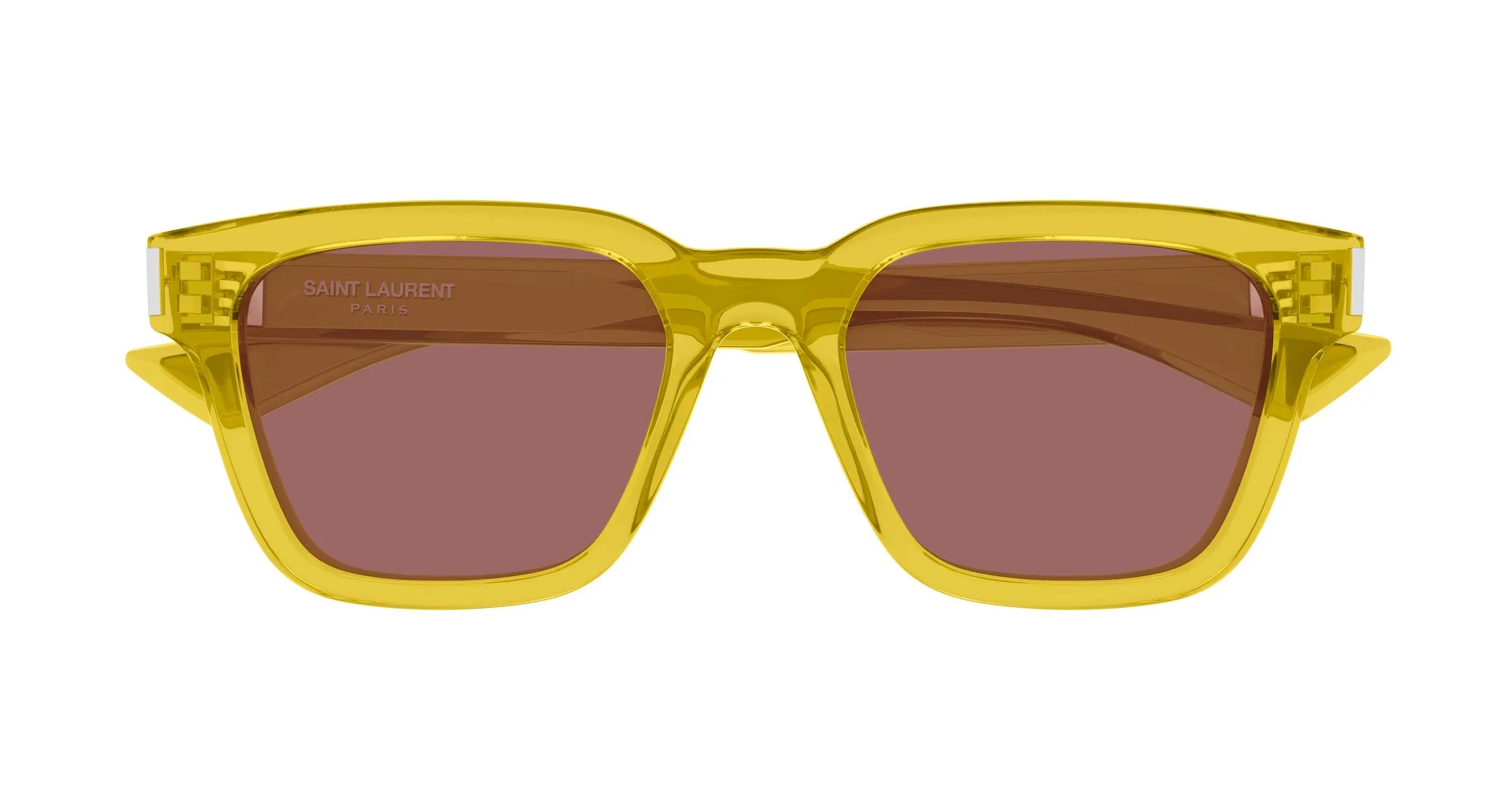 SAINT LAURENT SL 790 006 Occhiali da sole Acetato Giallo Rosso Squadrata - immagine 2