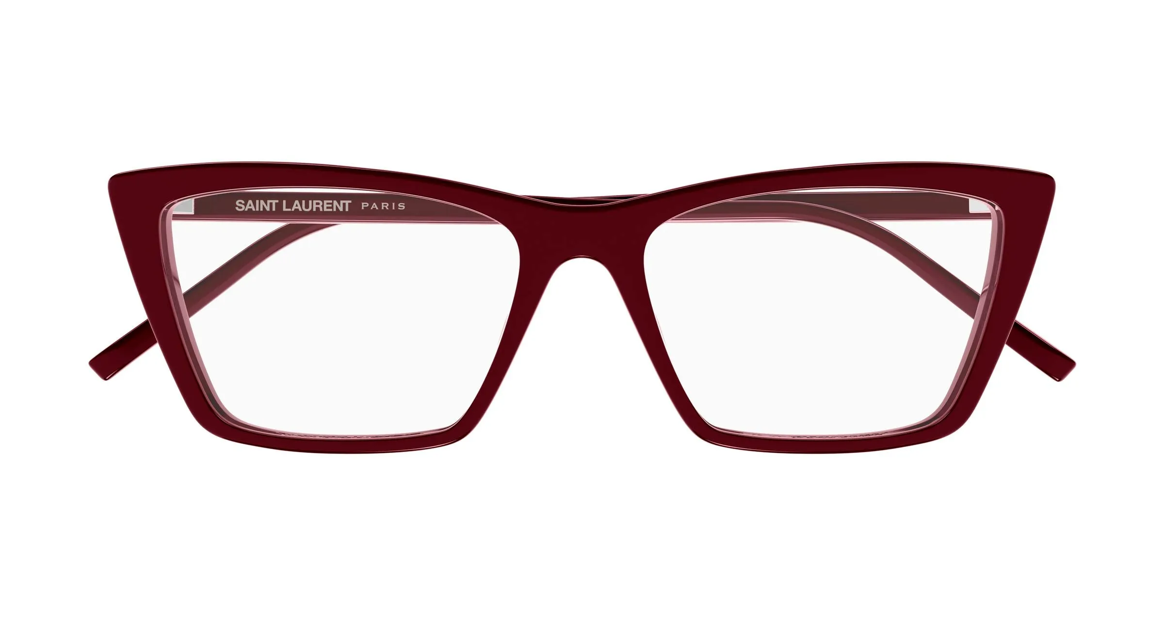 SAINT LAURENT SL 737 MICA THIN OPT 011 Montature da vista Acetato Rosso Trasparente Squadrata - immagine 2