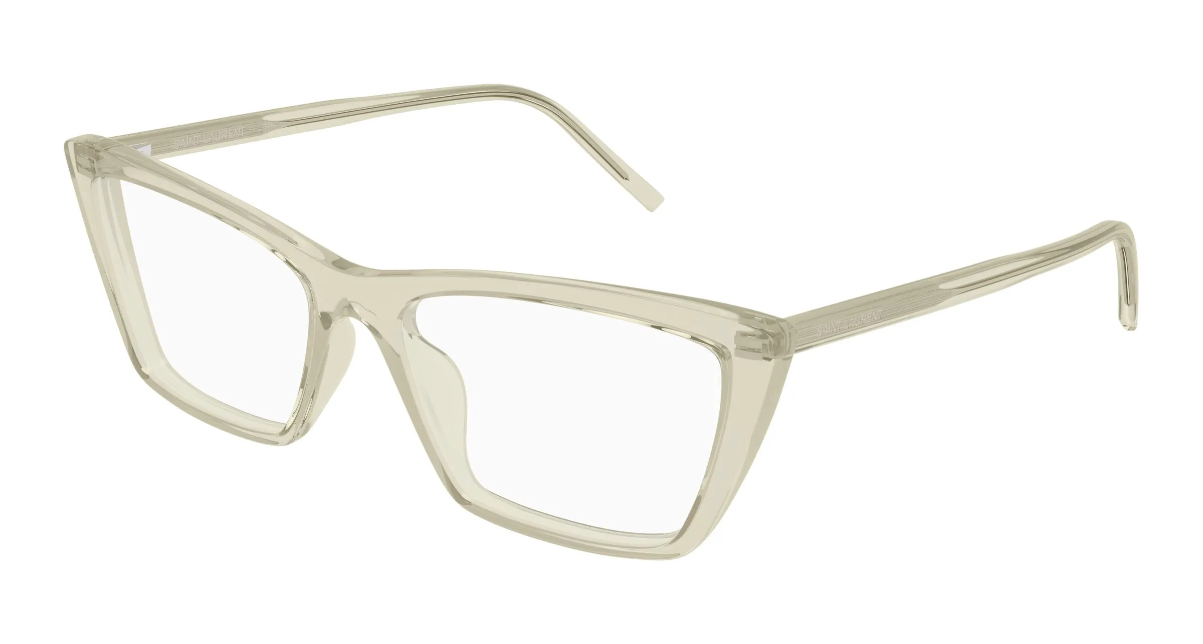 SAINT LAURENT SL 737 MICA THIN OPT 010 Montature da vista Acetato Verde Trasparente Squadrata - immagine 1