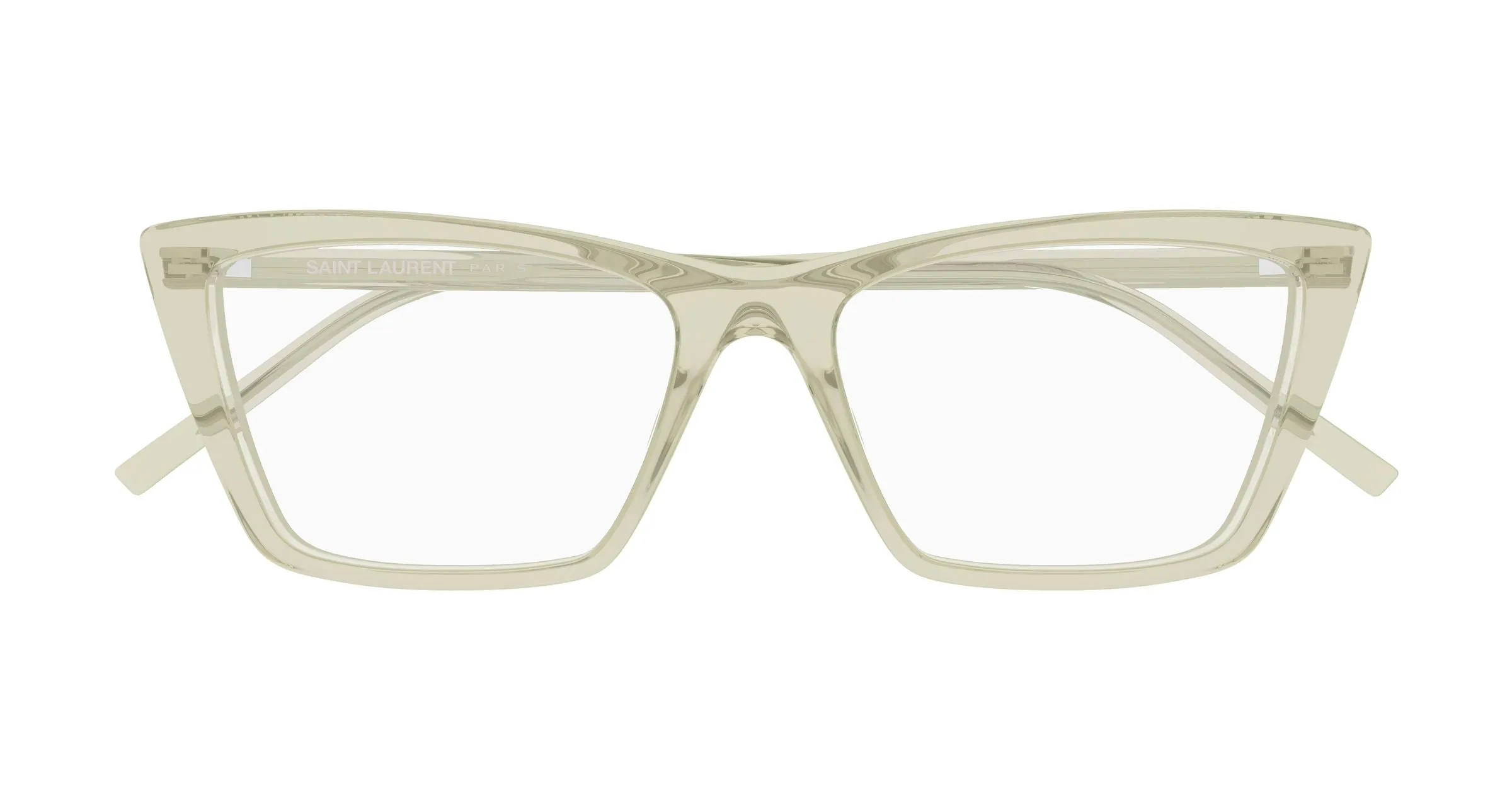 SAINT LAURENT SL 737 MICA THIN OPT 010 Montature da vista Acetato Verde Trasparente Squadrata - immagine 2