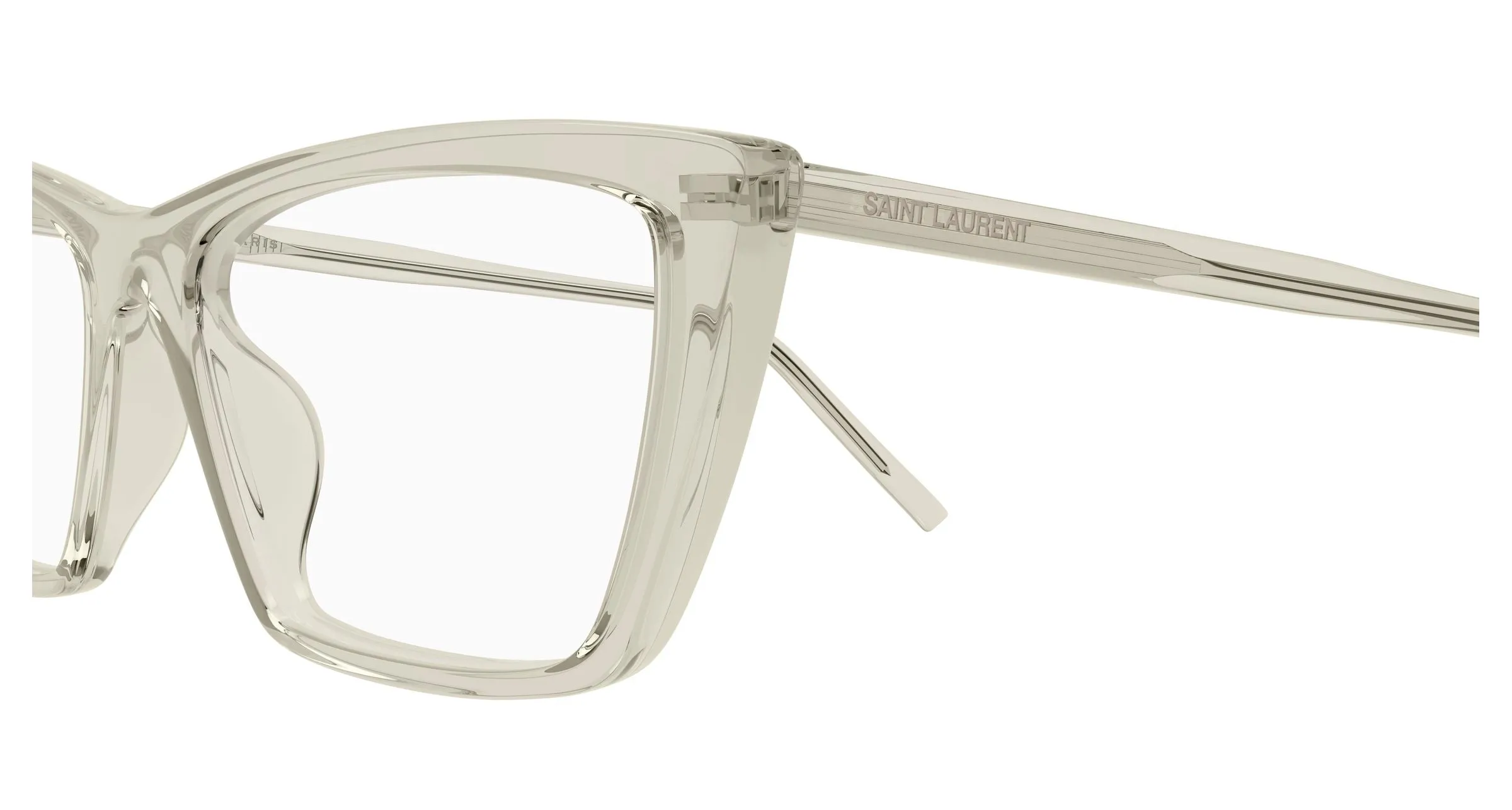 SAINT LAURENT SL 737 MICA THIN OPT 010 Montature da vista Acetato Verde Trasparente Squadrata - immagine 3